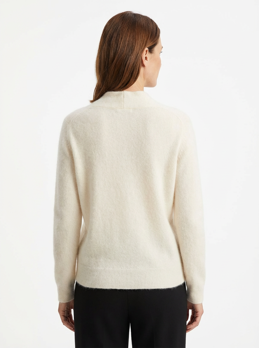 Sweater Women Wrap V‑Neck Relaxed Fit Crossed Wrap