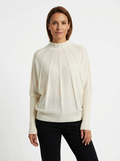 Sweater Women Ribbed Sunburst Pattern Relaxed Fit
