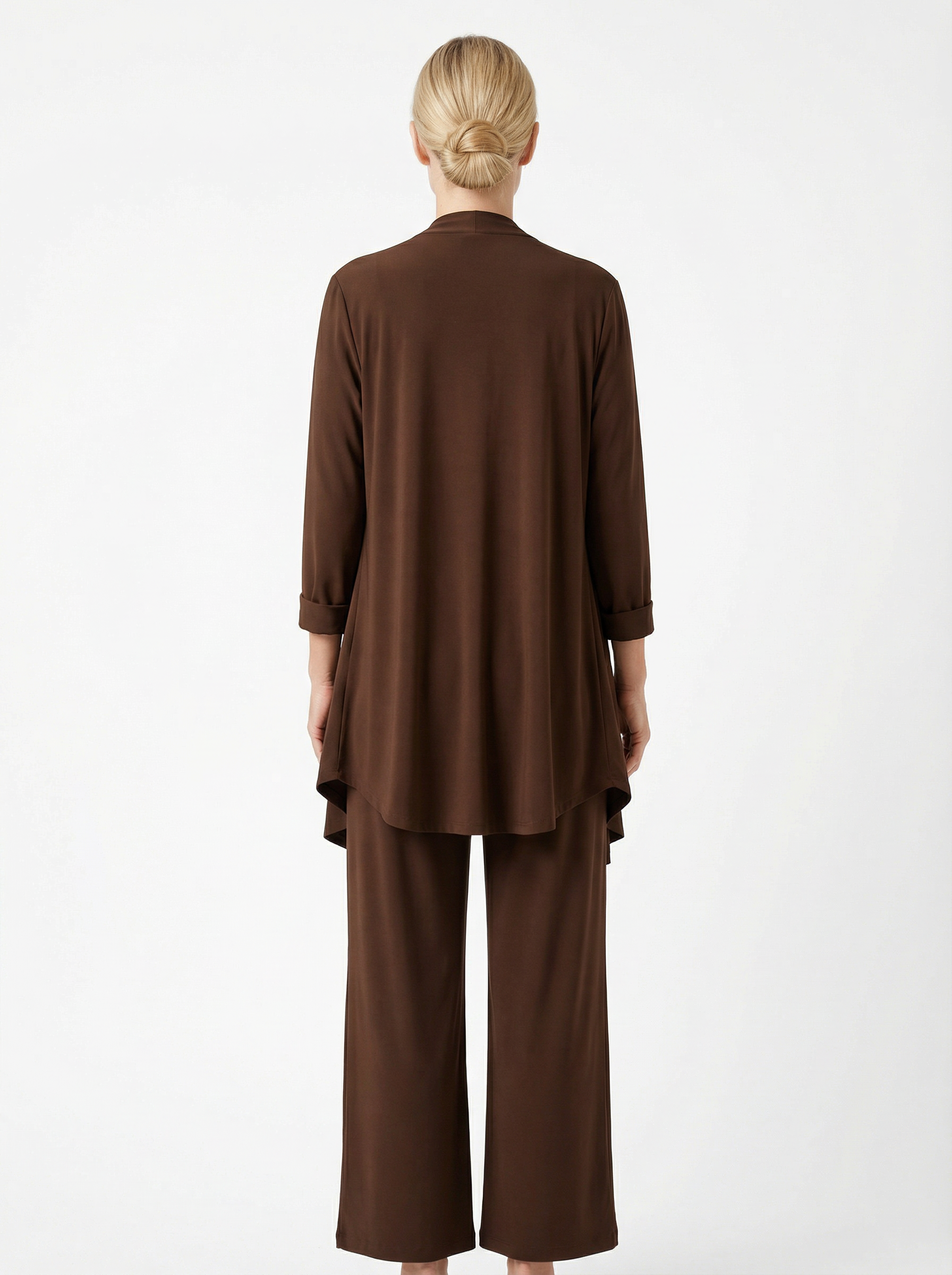 Three‑Piece Pantsuit Women Relaxed Fit Jacket Top & Trousers