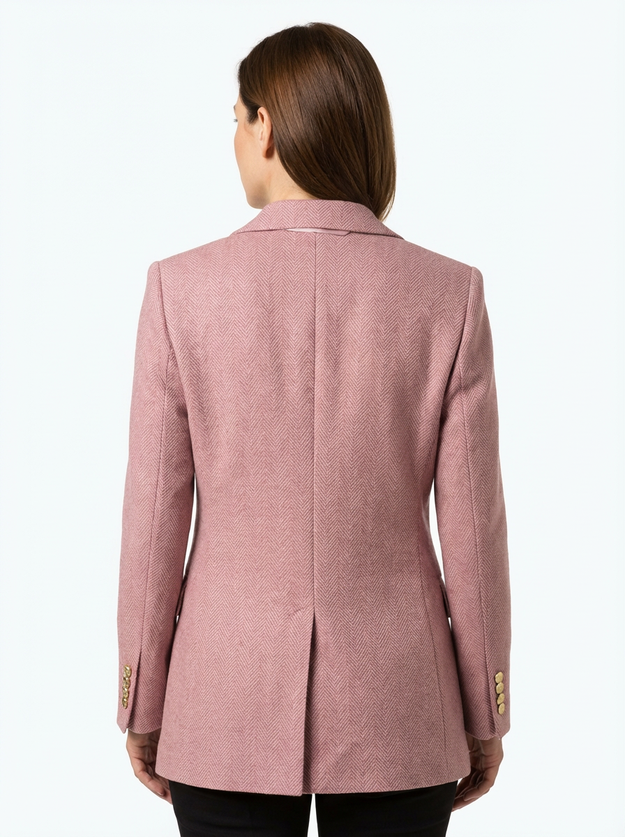 Blazer Women Functional Pockets Single-Breasted Tailored Cut