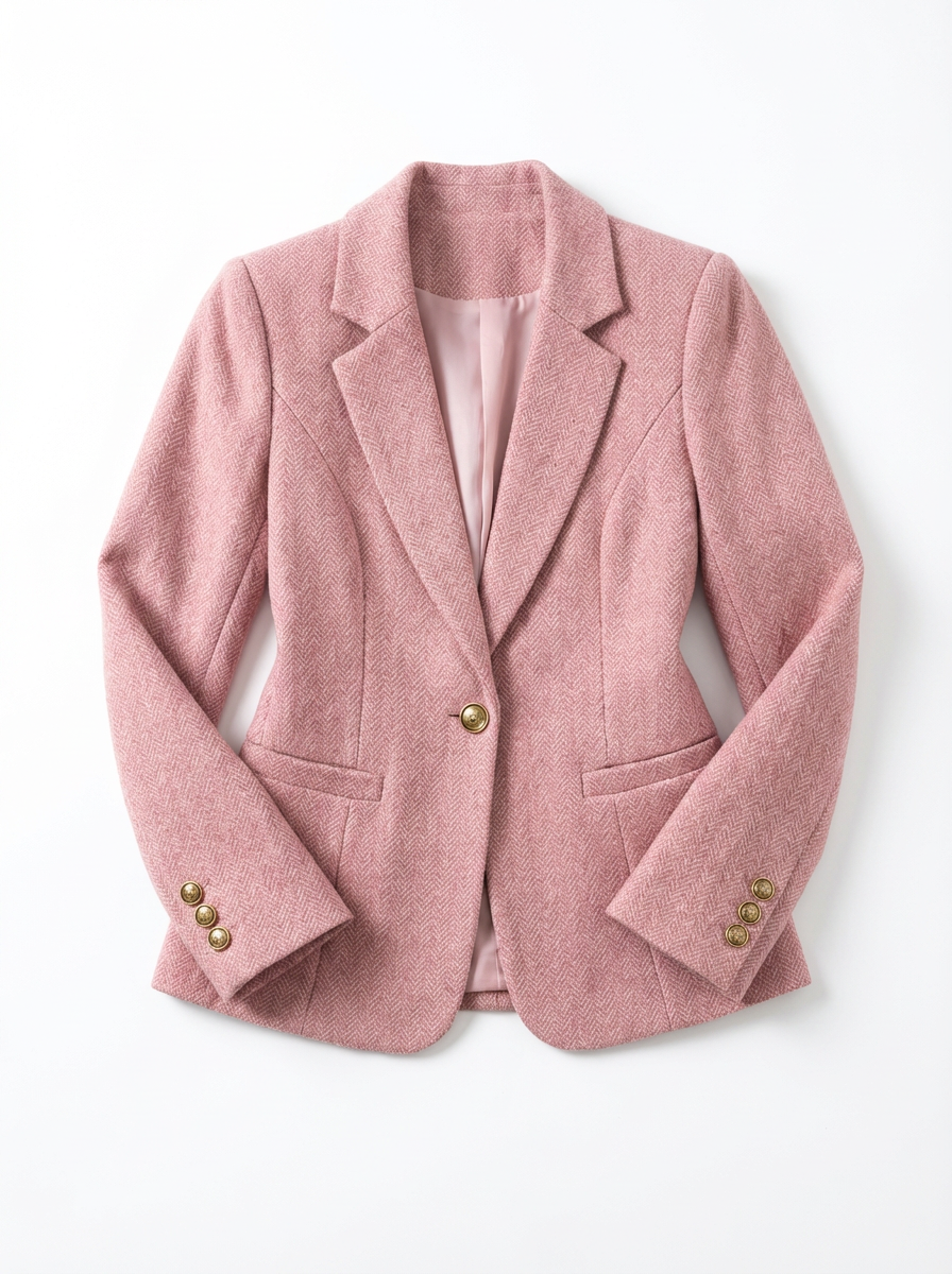 Blazer Women Functional Pockets Single-Breasted Tailored Cut
