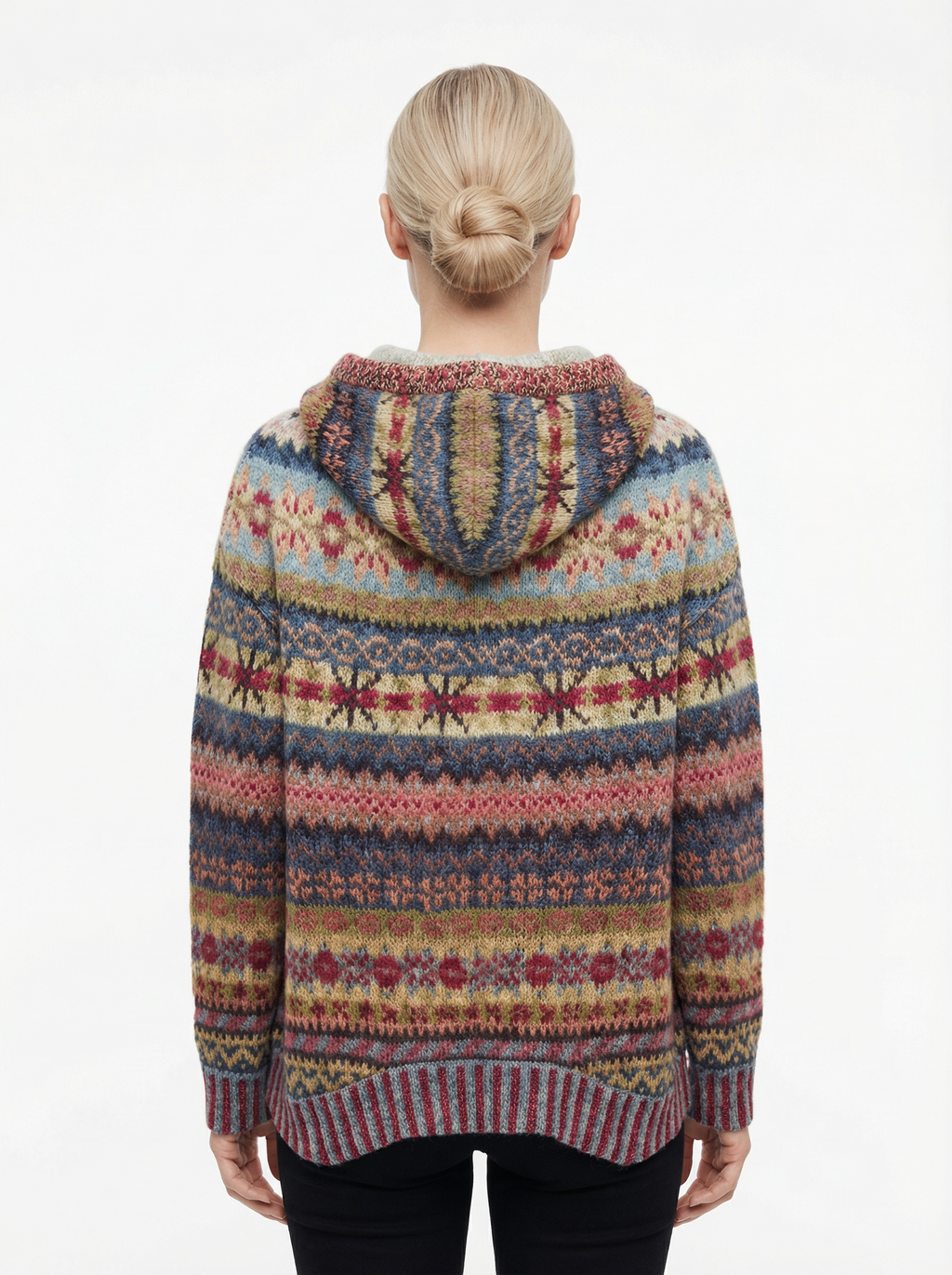 Sweater Women Norwegian Pattern Winter Relaxed Fit