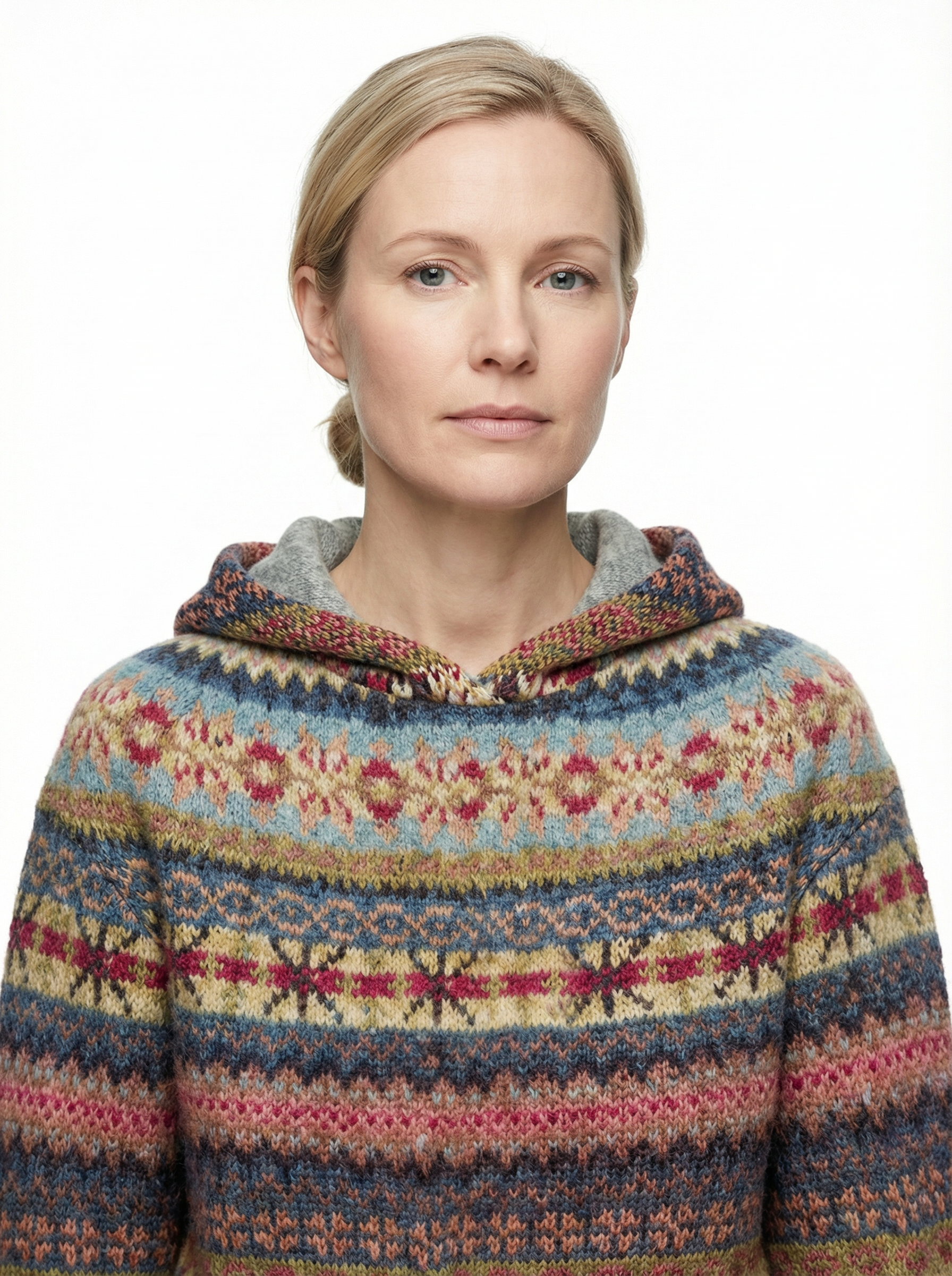Sweater Women Norwegian Pattern Winter Relaxed Fit