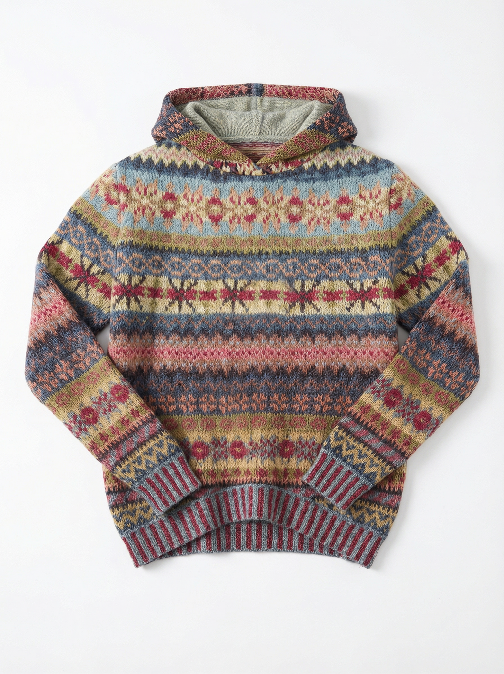 Sweater Women Norwegian Pattern Winter Relaxed Fit