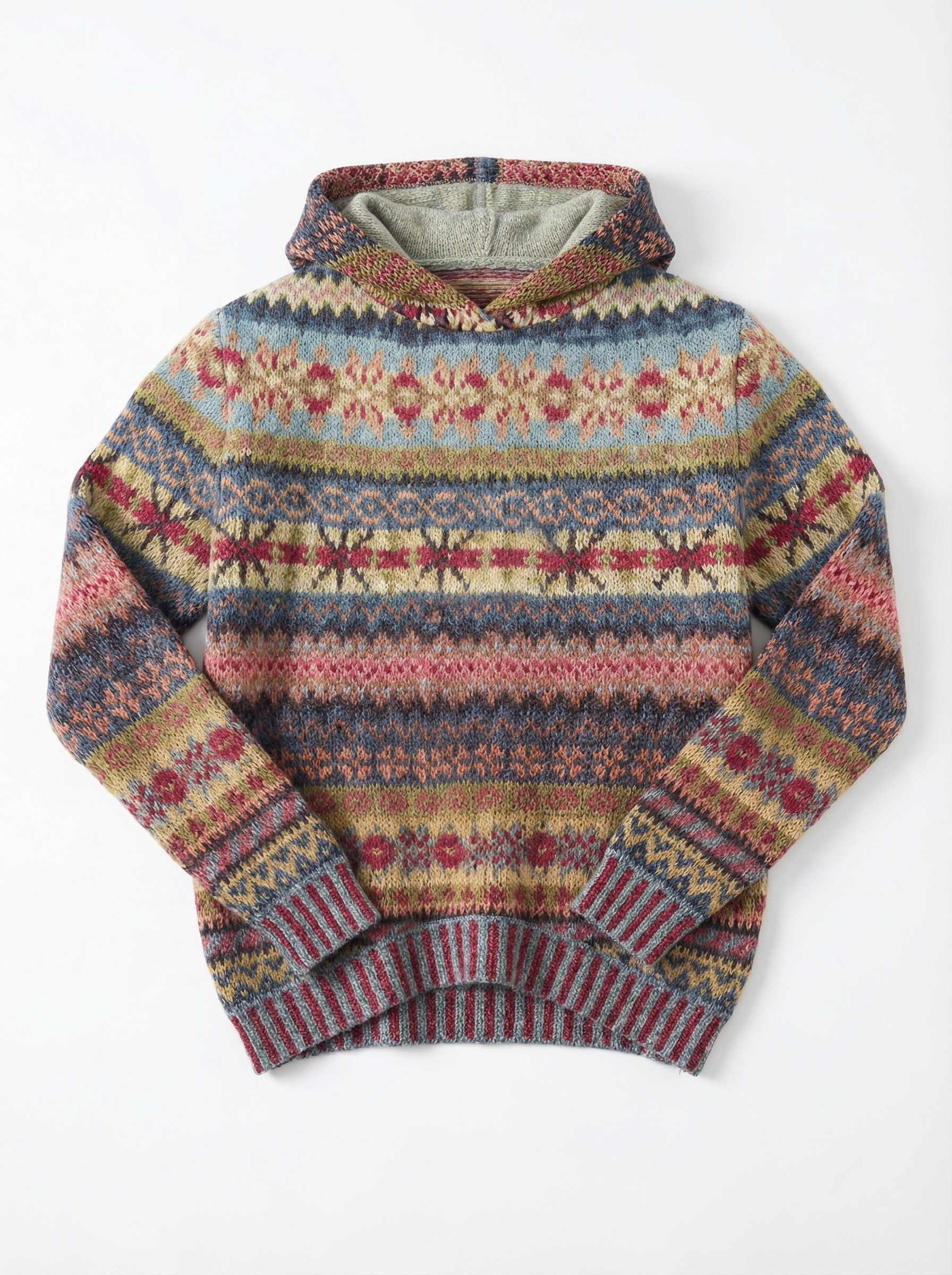Sweater Women Norwegian Pattern Winter Relaxed Fit