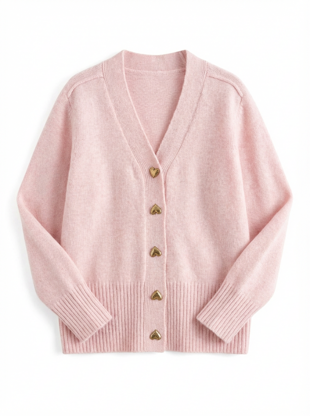 Cardigan Women Knitted Button Front Hip-Length