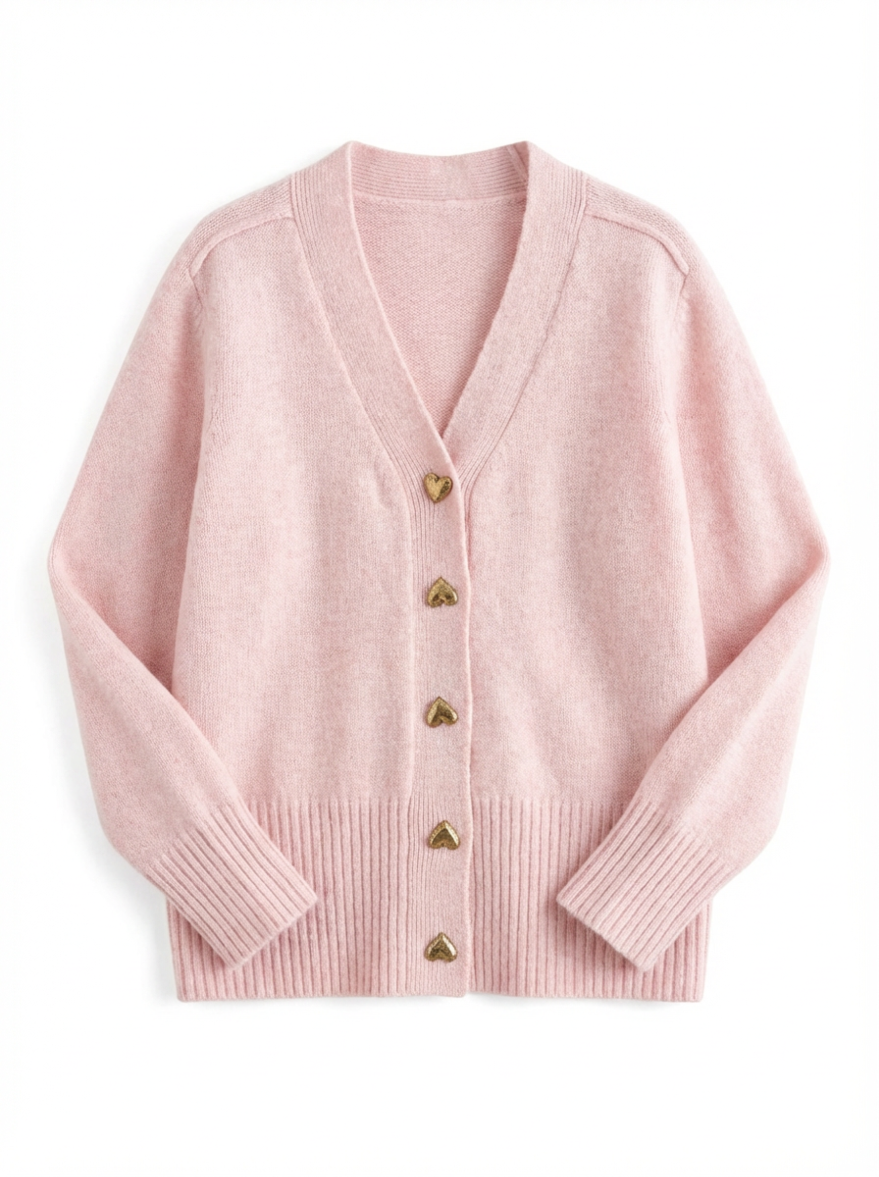 Cardigan Women Knitted Button Front Hip-Length