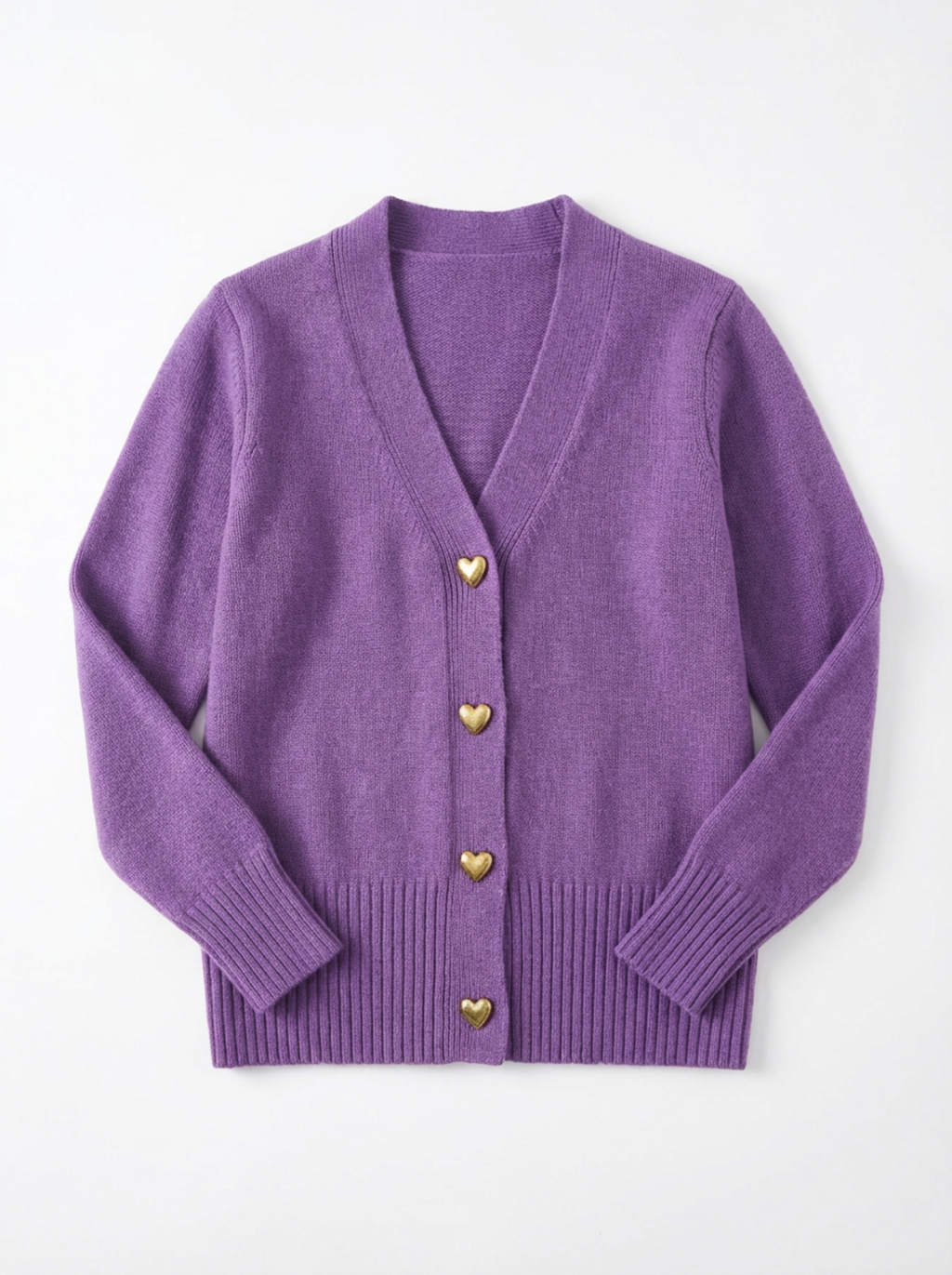 Cardigan Women Knitted Button Front Hip-Length
