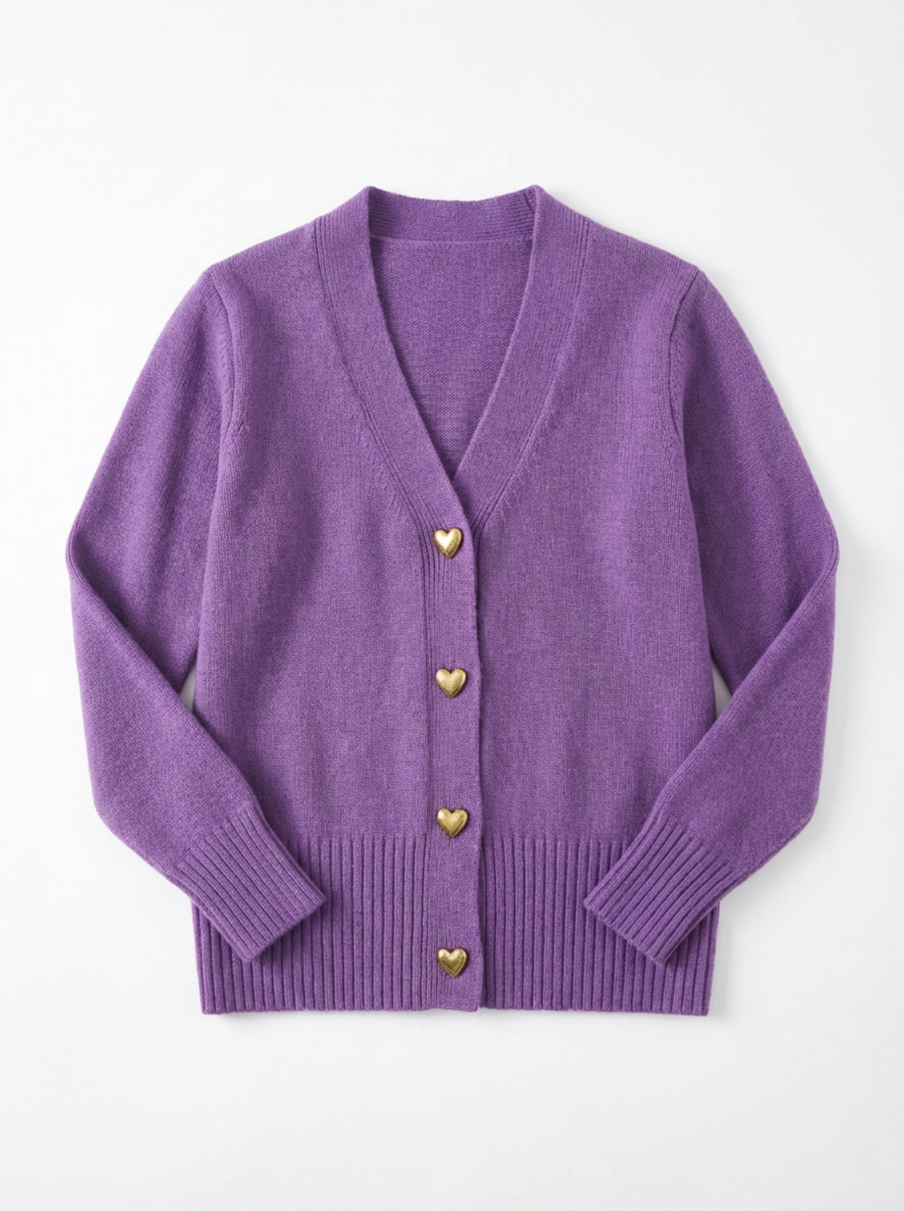 Cardigan Women Knitted Button Front Hip-Length