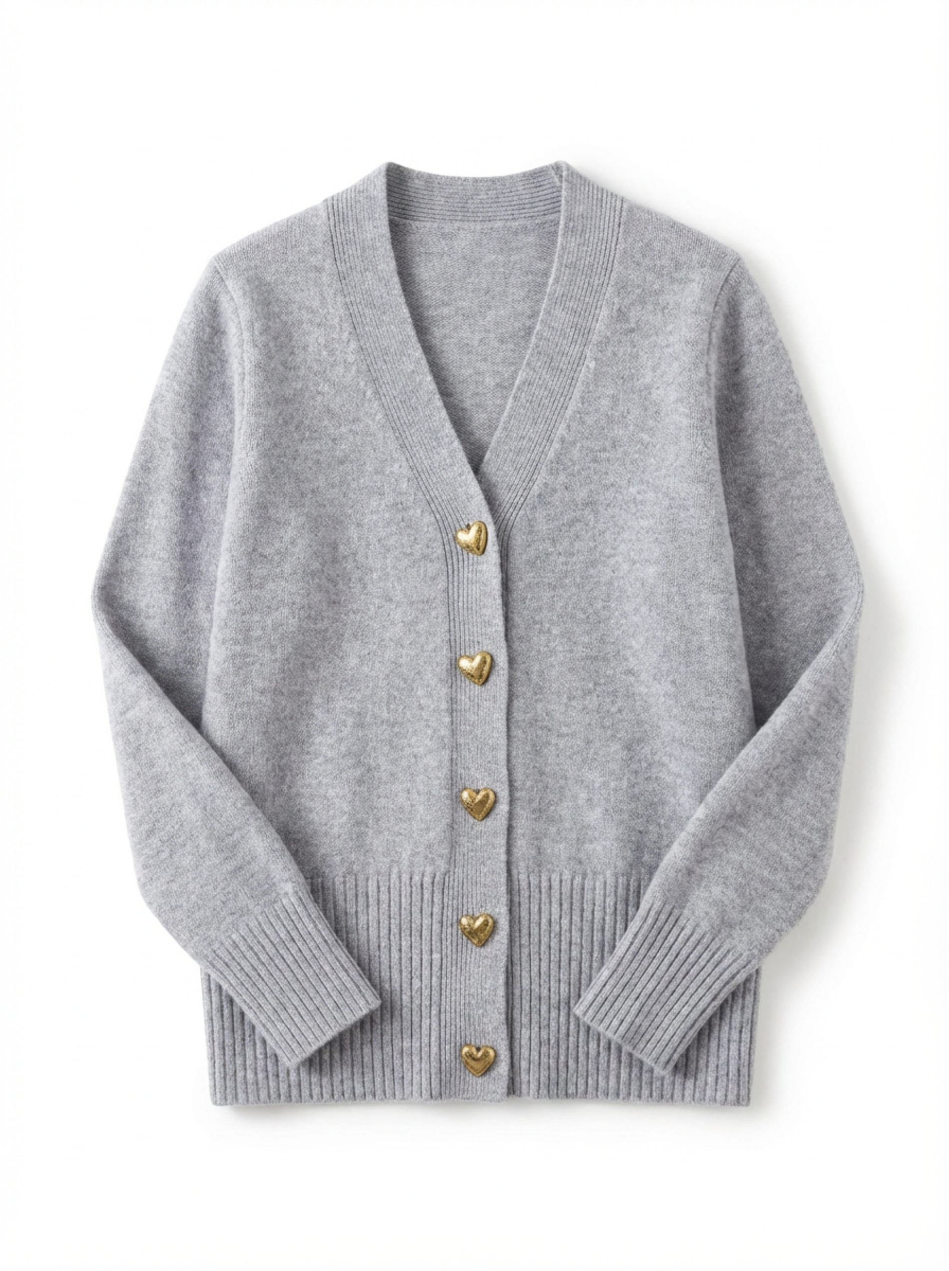Cardigan Women Knitted Button Front Hip-Length