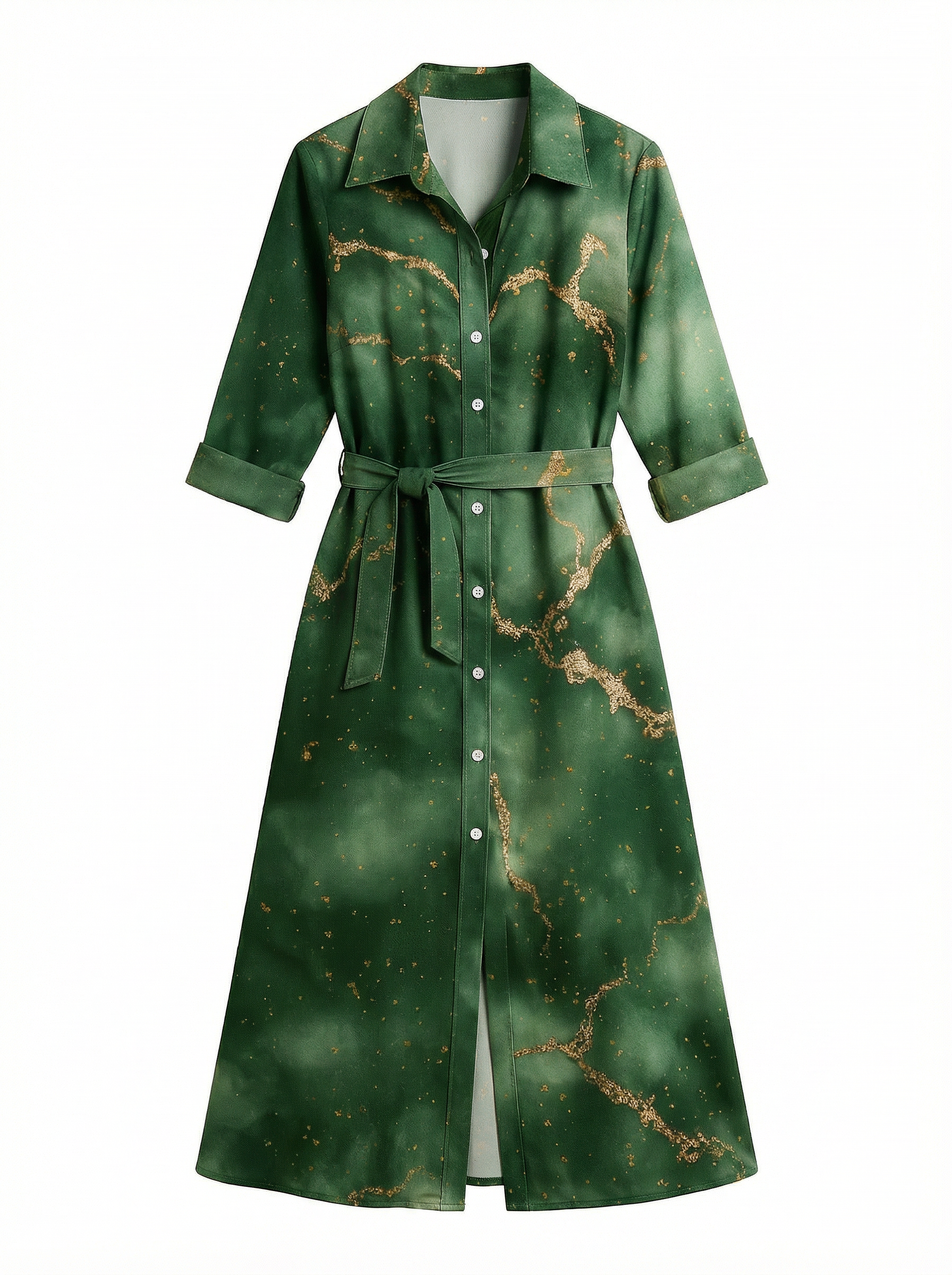 Dress Women Maxi Loose Fit 3/4 Sleeve Elegant