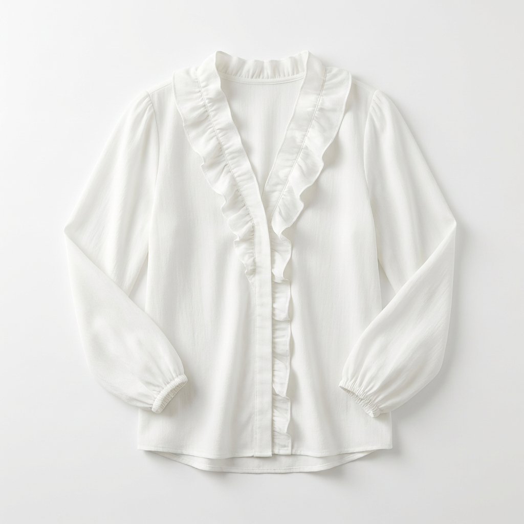 Blouse for Women with Elegant Ruches & Relaxed Cut