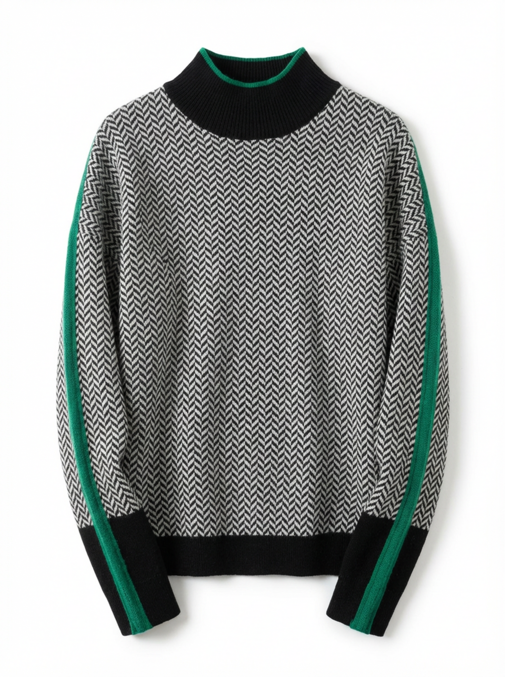 Turtleneck Sweater Women Ribbed Neck Regular Fit