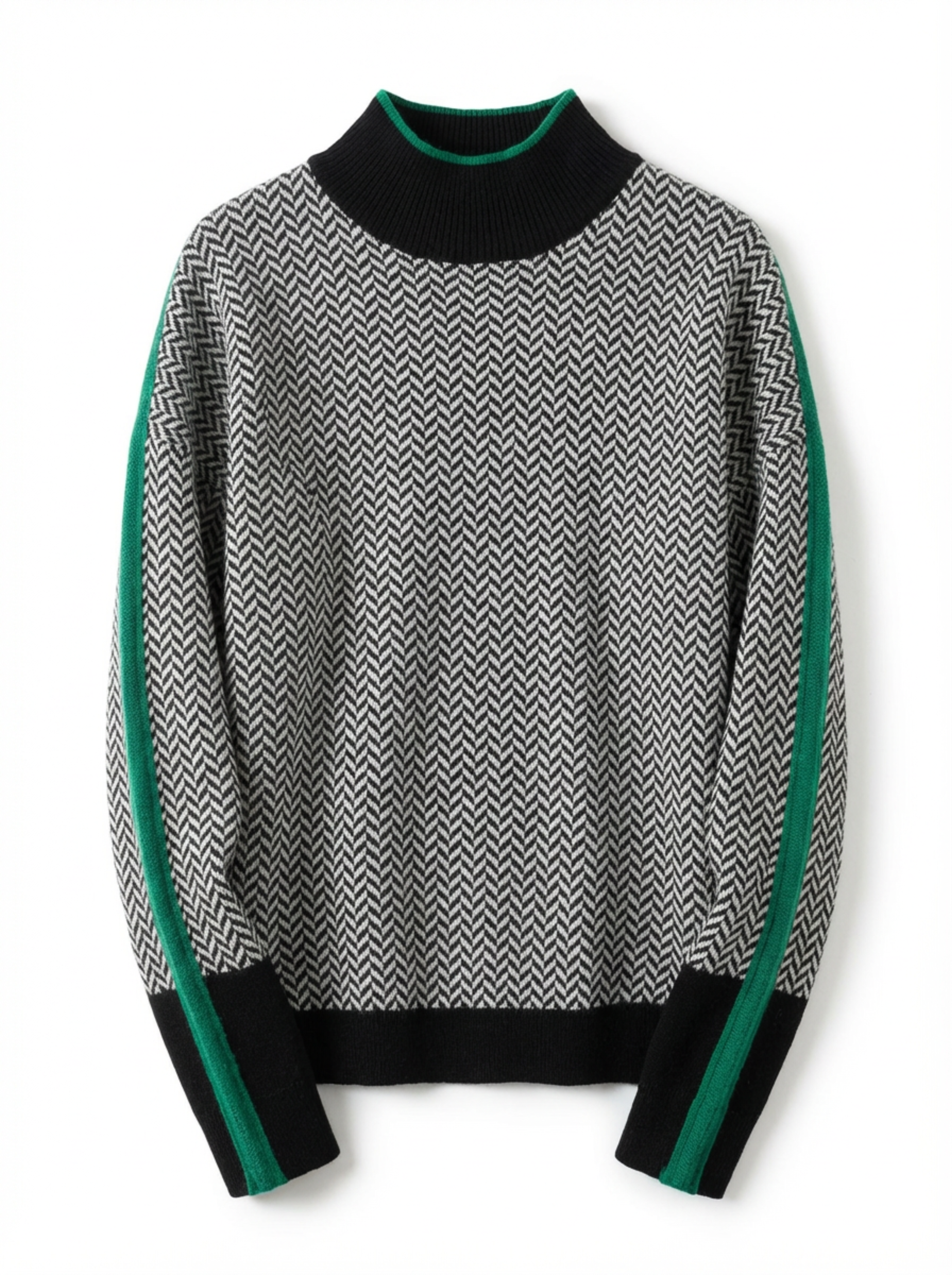 Turtleneck Sweater Women Ribbed Neck Regular Fit