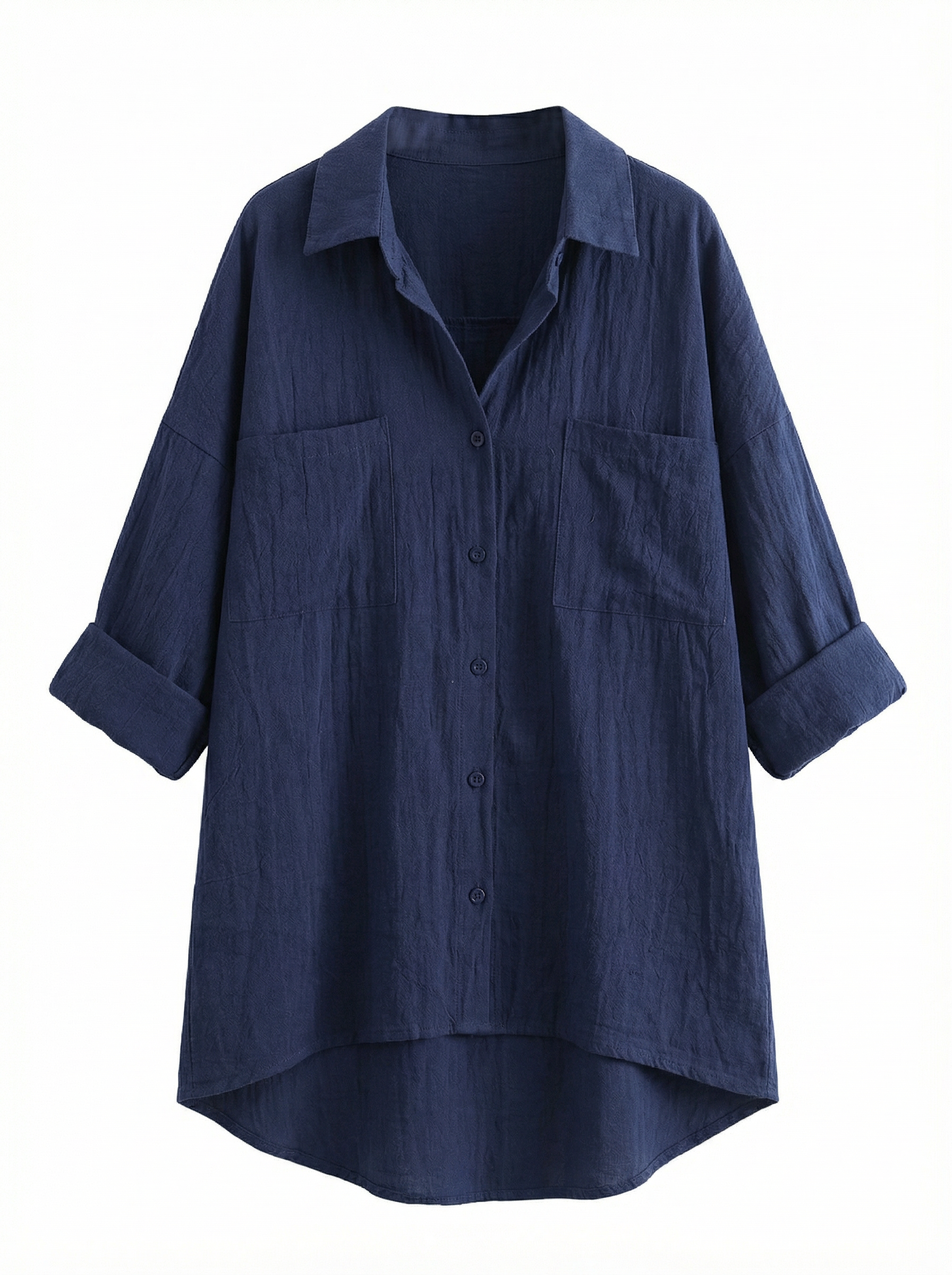 Blouse Women Front Button Closure Casual Fit