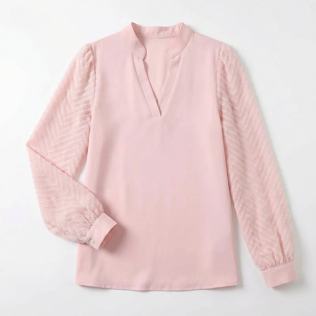 Top Women V‑Neck Smooth Draped Silhouette
