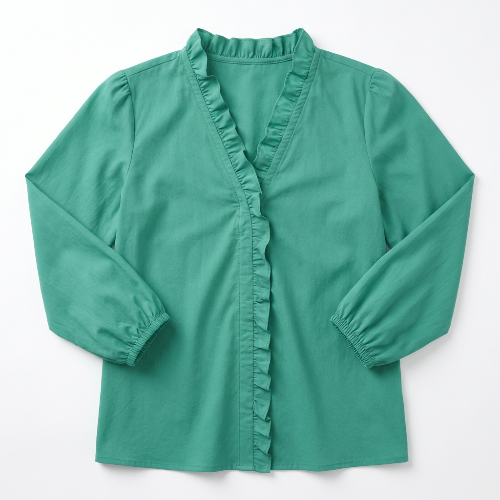 Blouse for Women with Elegant Ruches & Relaxed Cut