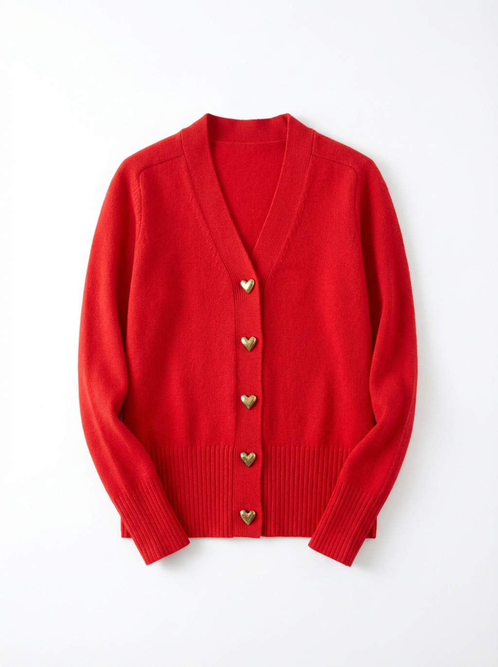 Cardigan Women Knitted Button Front Hip-Length