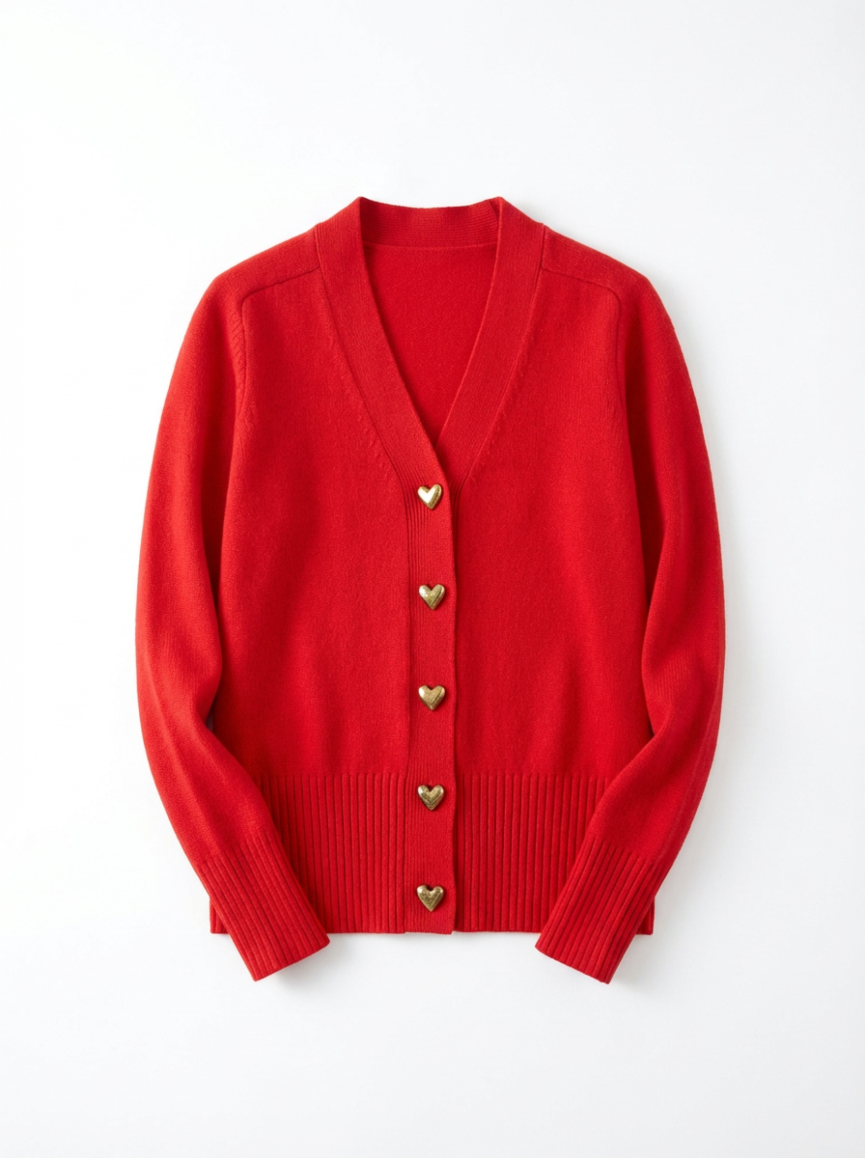 Cardigan Women Knitted Button Front Hip-Length