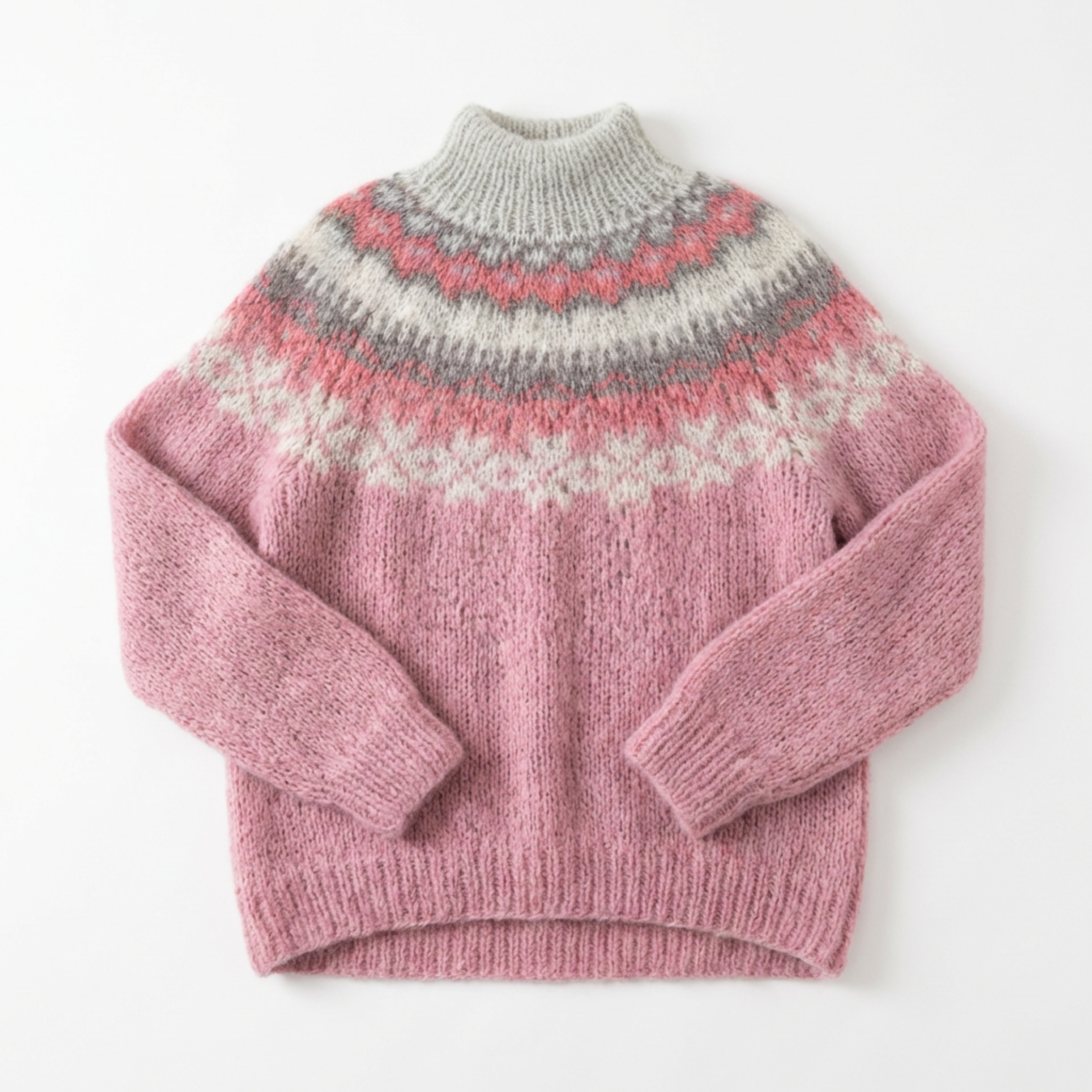 Sweater Women Nordic Pattern Knitted Relaxed Fit