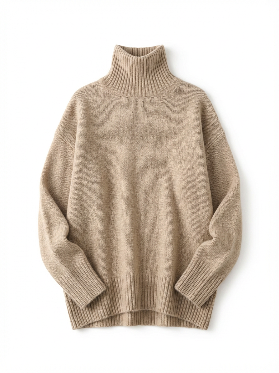 Turtleneck Sweater Women Classic Fit
