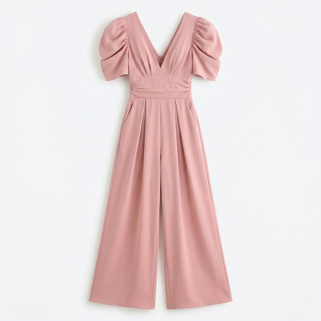 Jumpsuit Women Elegant Long Cut Tailored Design
