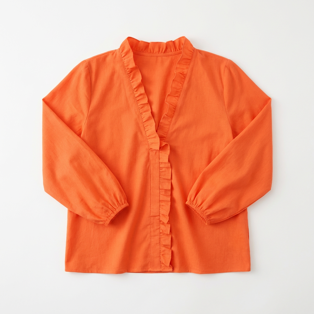Blouse for Women with Elegant Ruches & Relaxed Cut