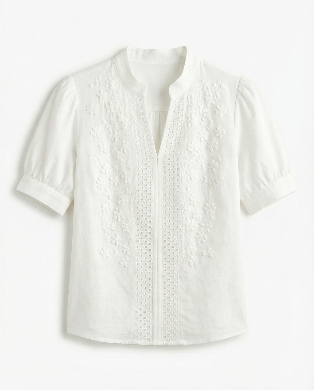 Blouse Women Classic Collar Button Closure Tailored Silhouette
