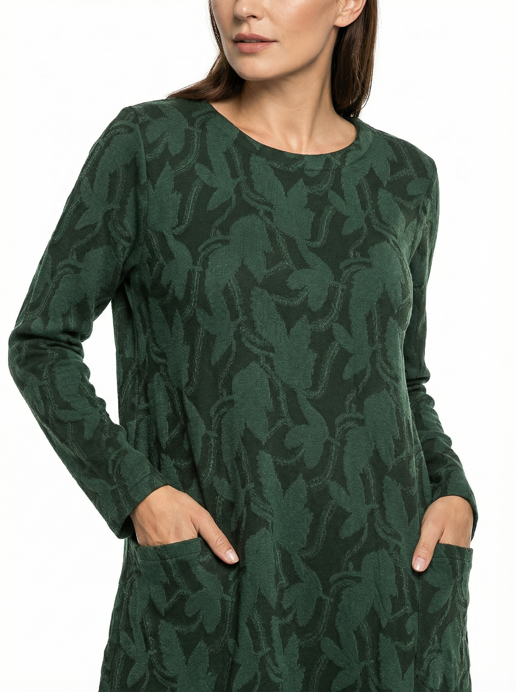Women’s Classic Winter Dress with Full Sleeves & Relaxed Cut