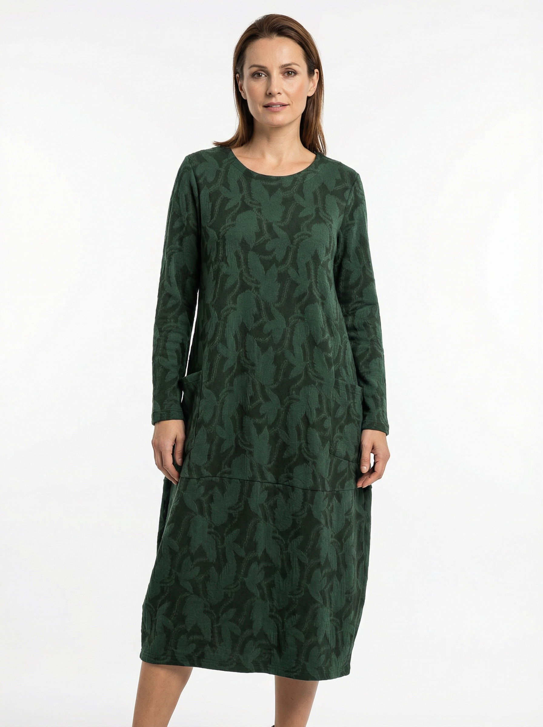 Women’s Classic Winter Dress with Full Sleeves & Relaxed Cut
