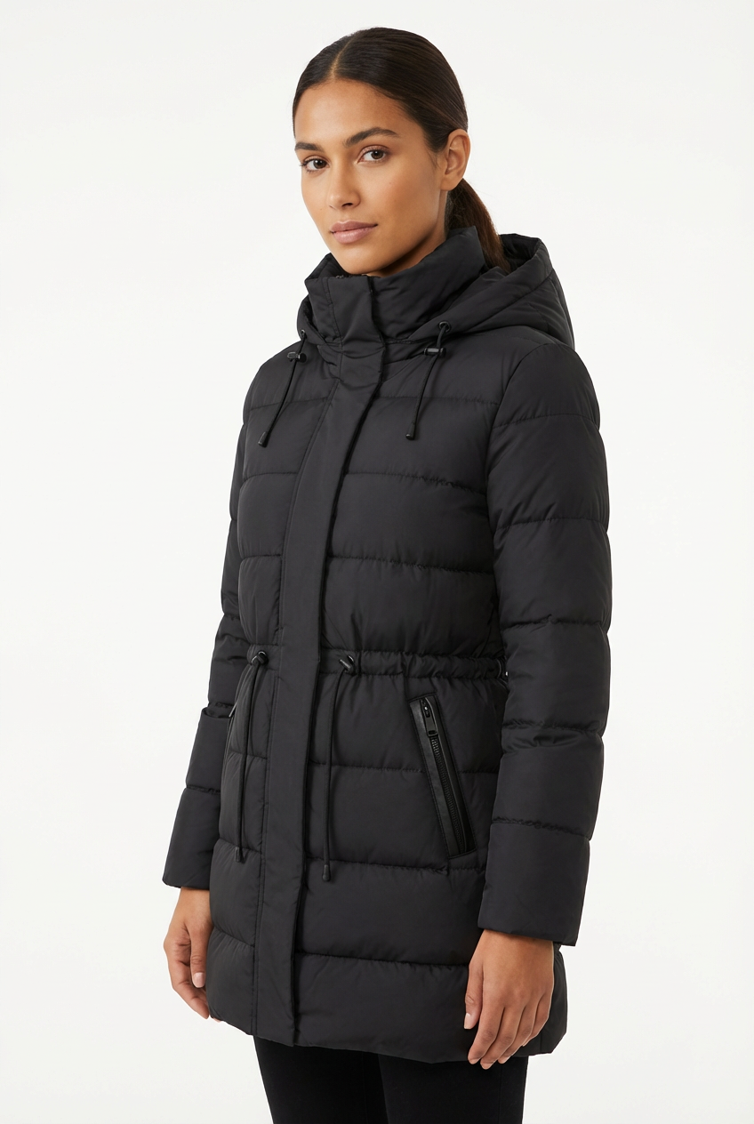 Winter Jacket Women Long Single-Breasted Padded Outerwear