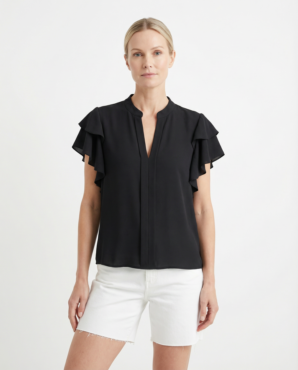 Blouse Women Sleeveless Refined Cut Everyday Style