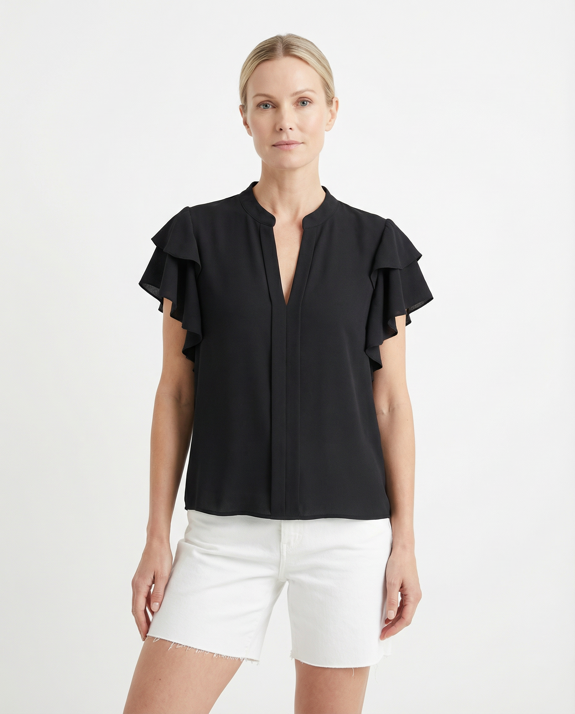 Blouse Women Sleeveless Refined Cut Everyday Style
