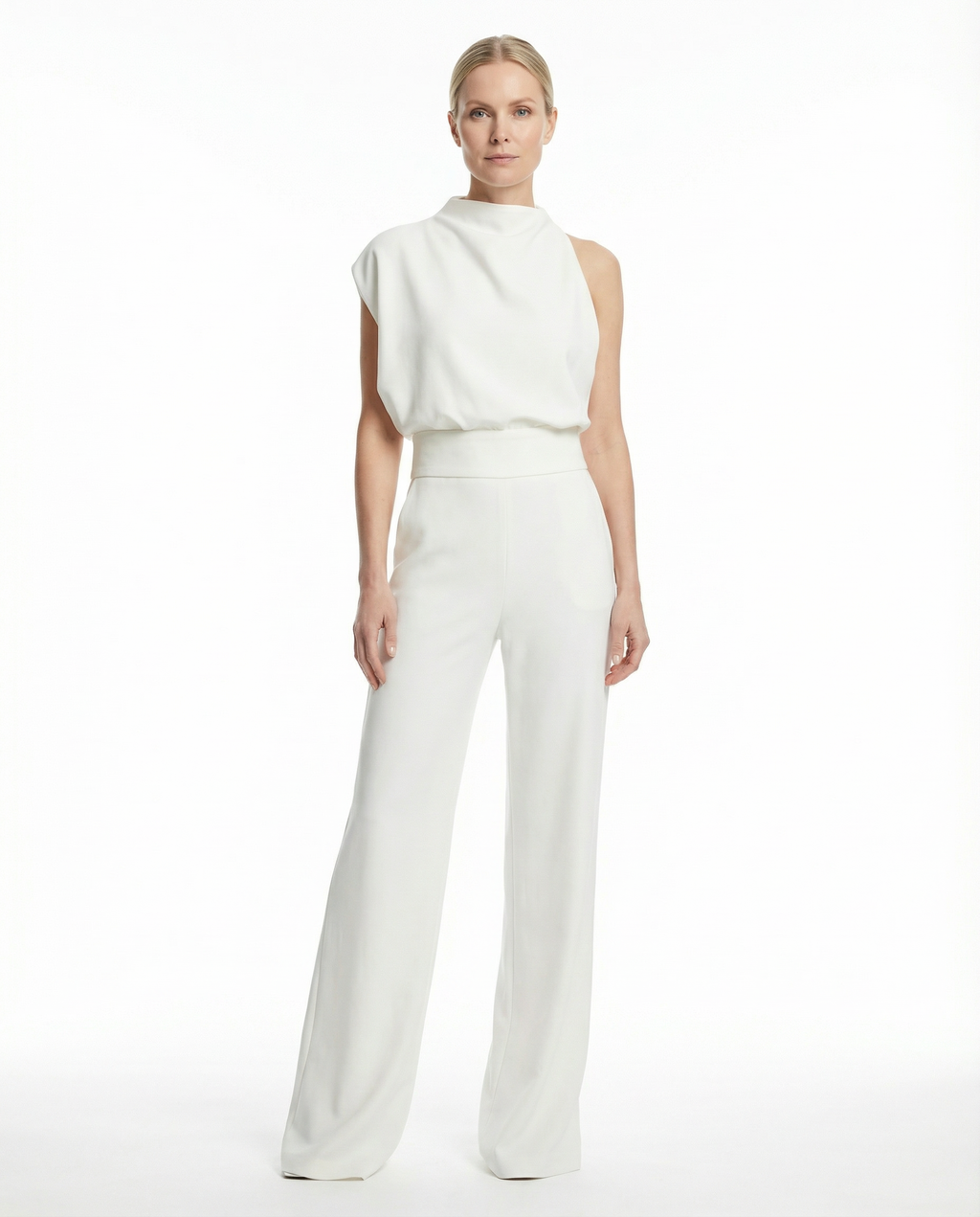 Jumpsuit Women Halter Neck Sleeveless Elegant Wide Leg