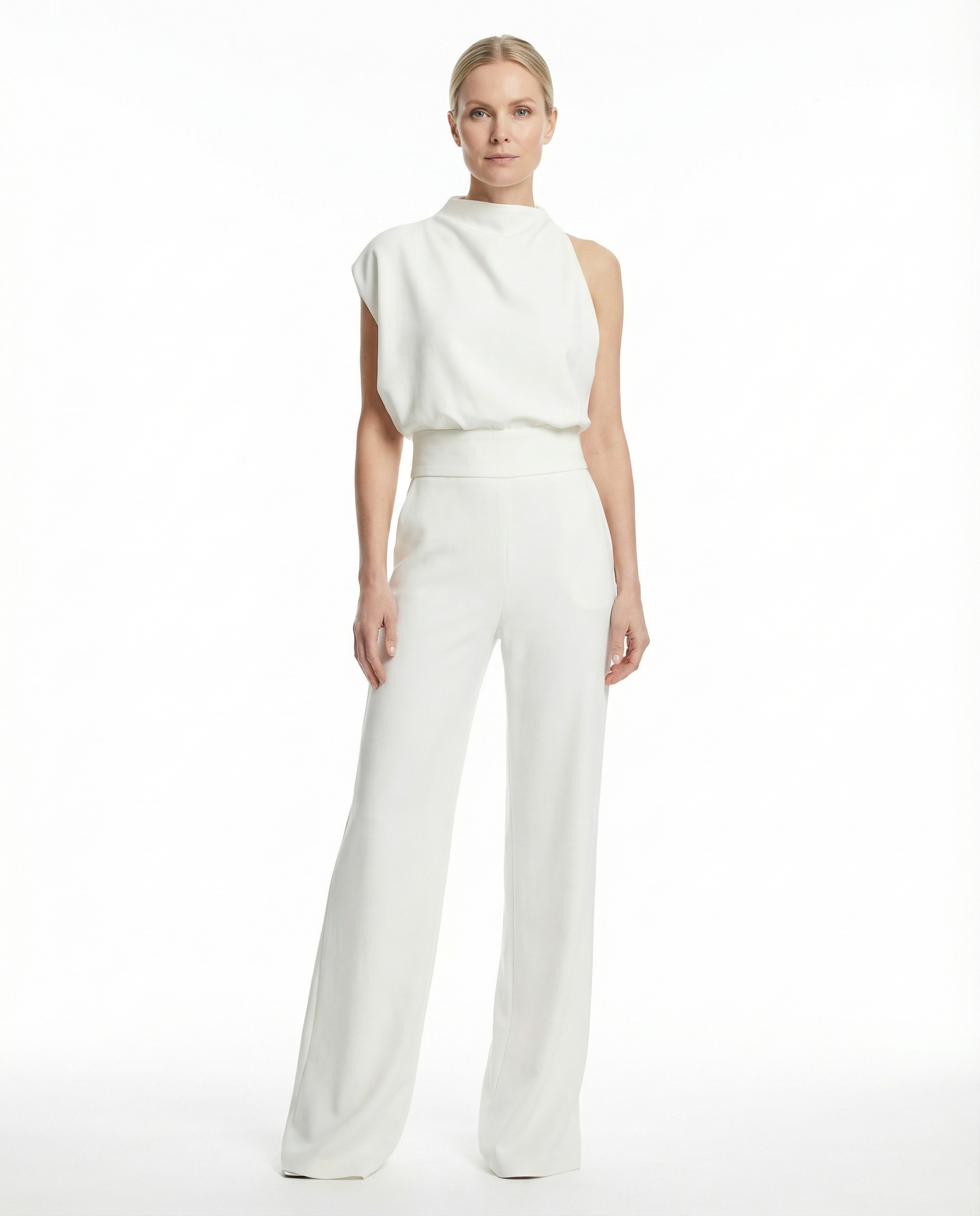 Jumpsuit Women Halter Neck Sleeveless Elegant Wide Leg