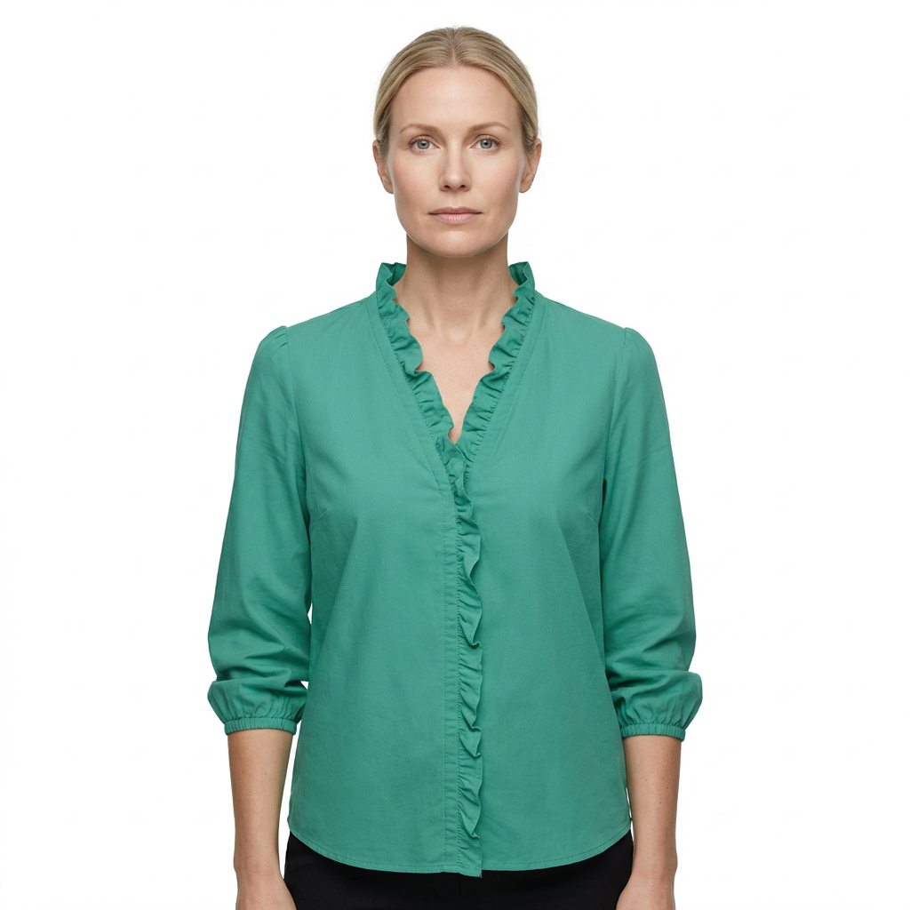 Blouse for Women with Elegant Ruches & Relaxed Cut