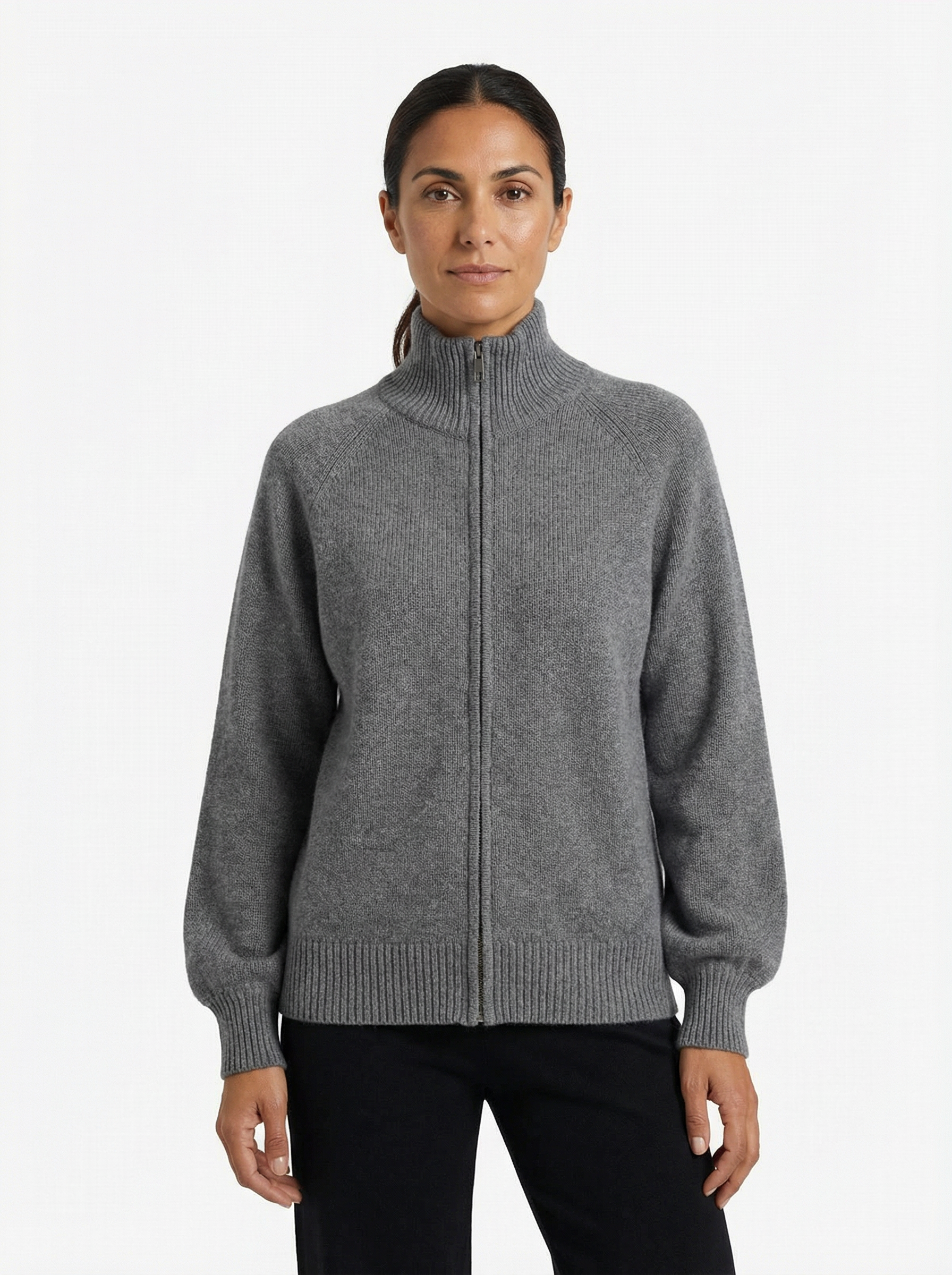 Cardigan Women Full-Zip Front Tailored Silhouette