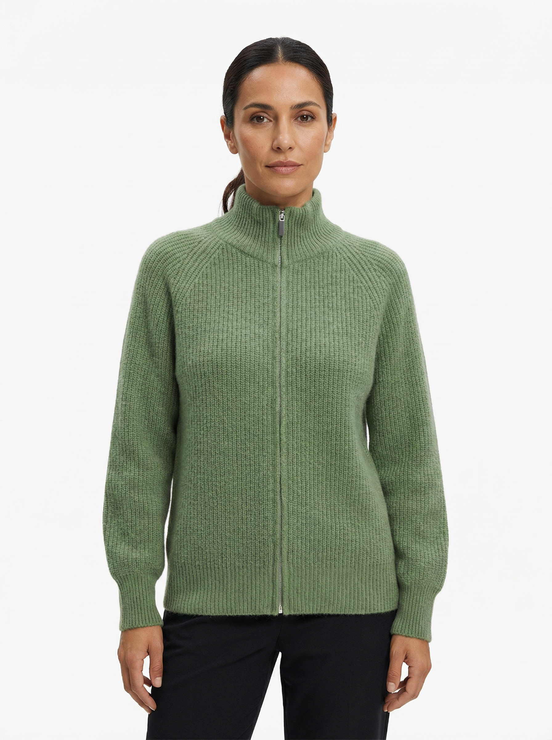 Cardigan Women Full-Zip Front Tailored Silhouette