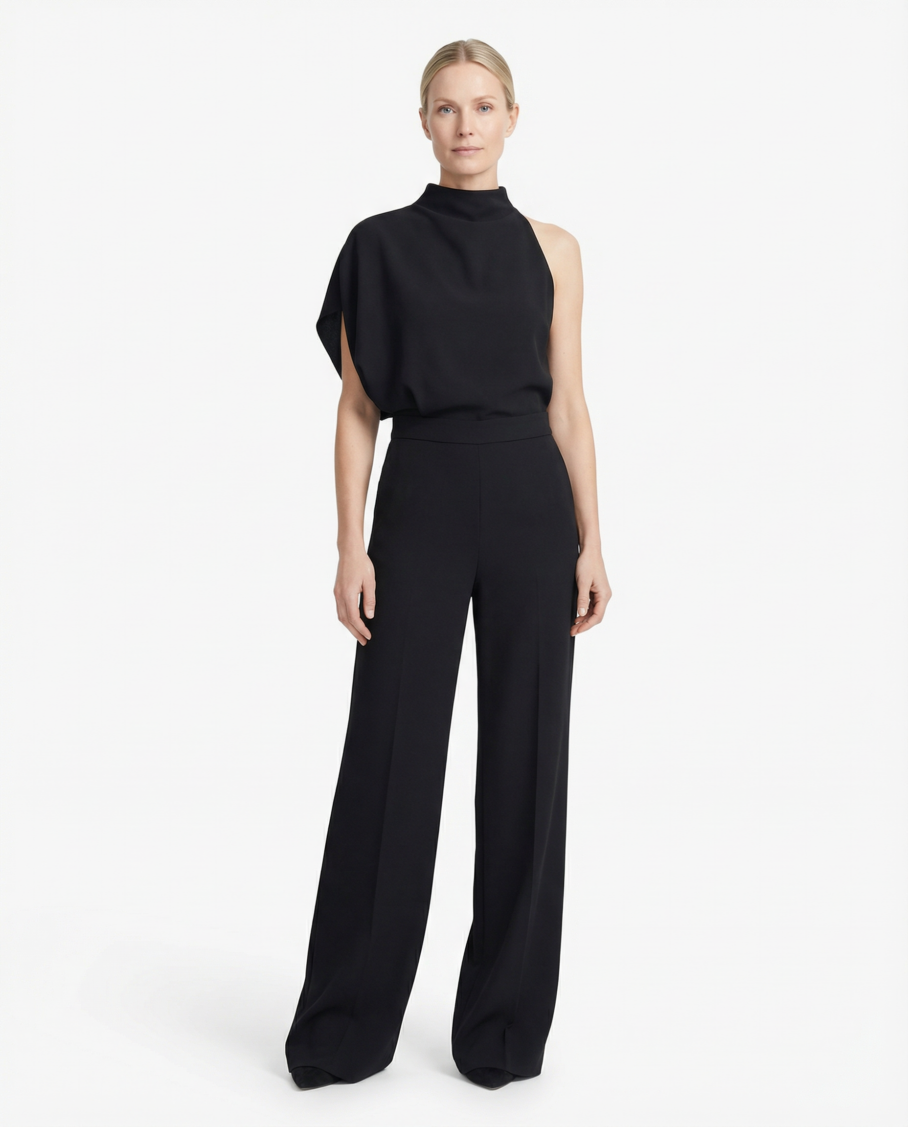 Jumpsuit Women Halter Neck Sleeveless Elegant Wide Leg