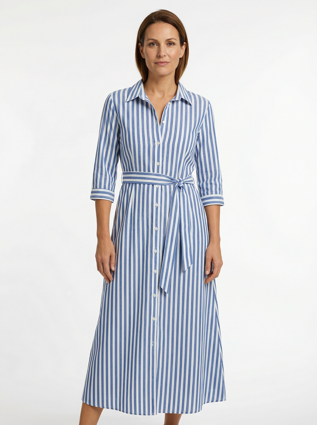 Dress Women Maxi Loose Fit 3/4 Sleeve Elegant