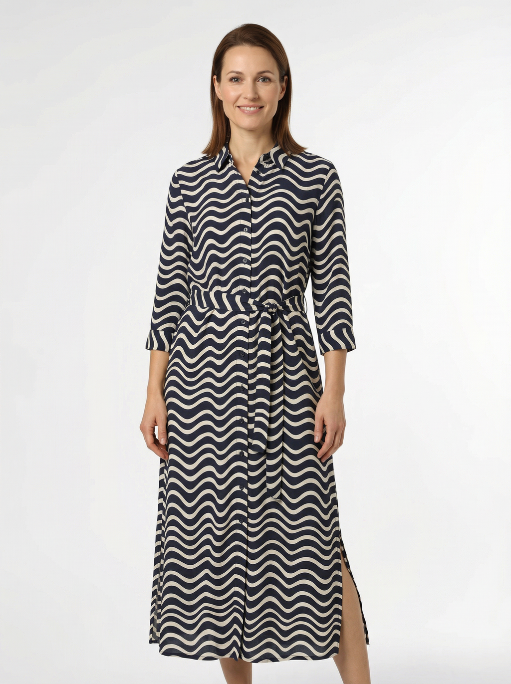 Dress Women Maxi Loose Fit 3/4 Sleeve Elegant