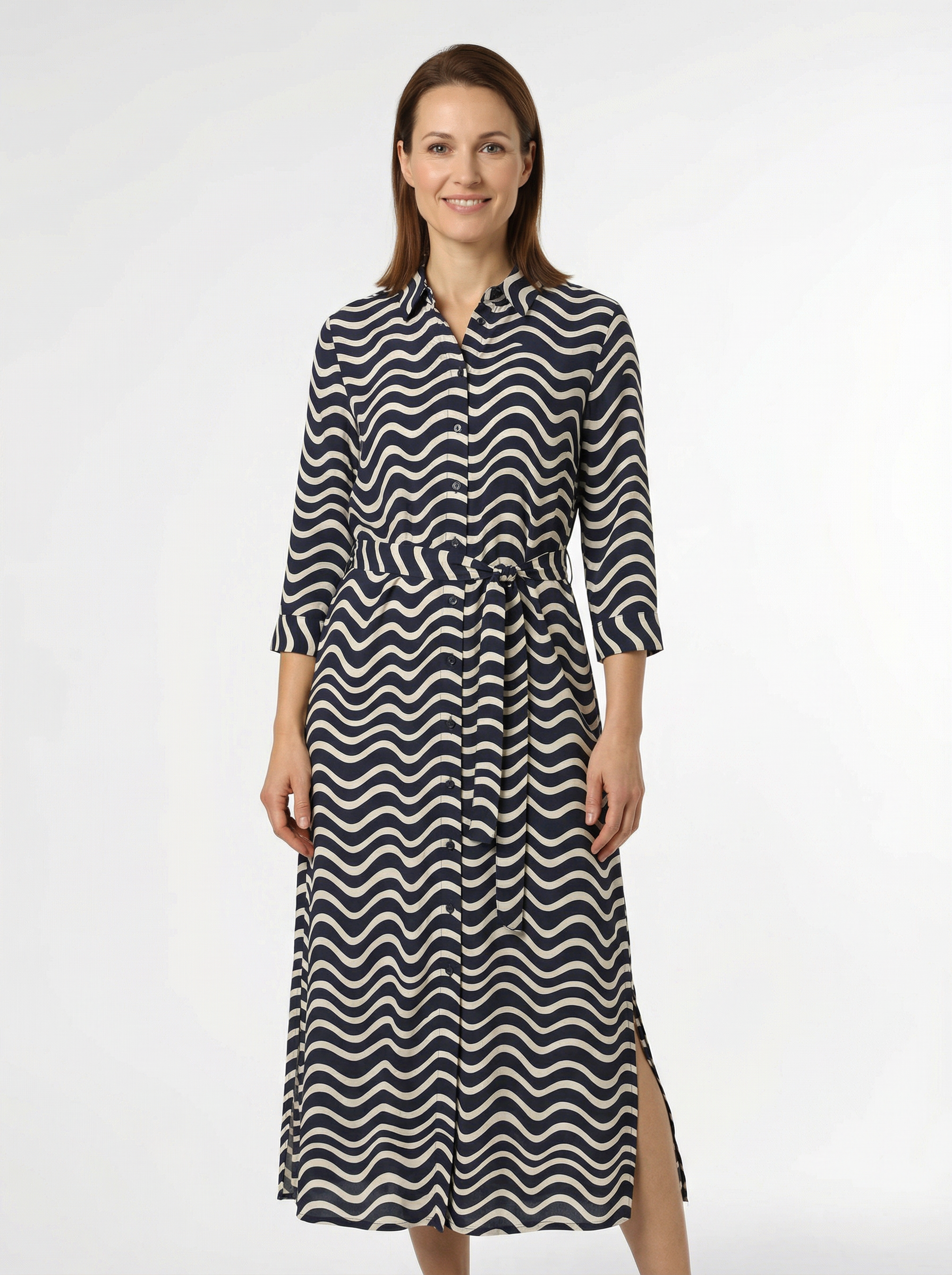 Dress Women Maxi Loose Fit 3/4 Sleeve Elegant