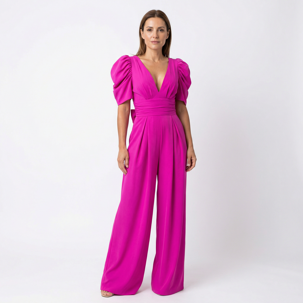 Jumpsuit Women Elegant Long Cut Tailored Design