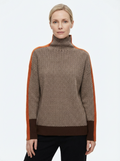 Turtleneck Sweater Women Ribbed Neck Regular Fit