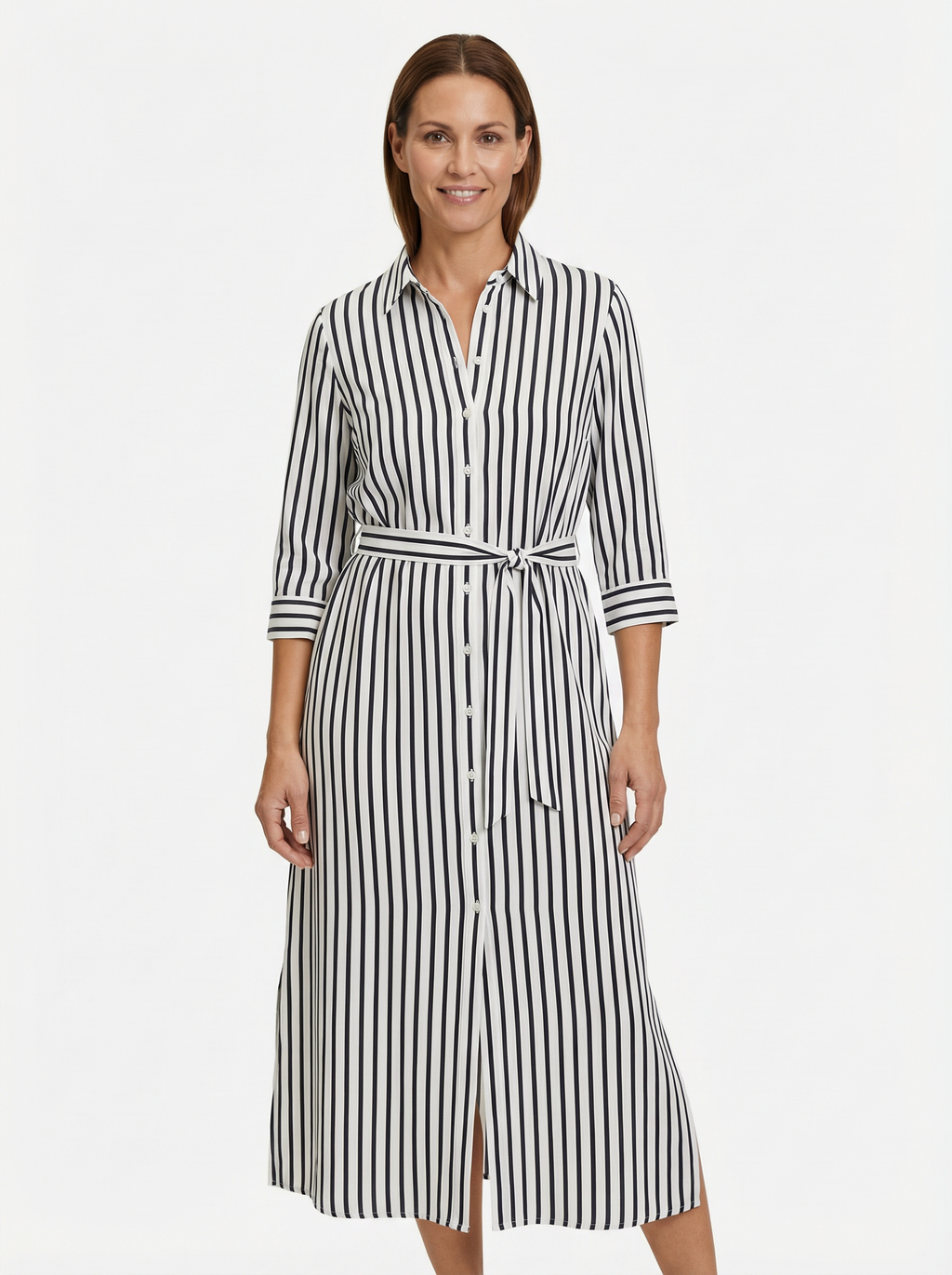 Dress Women Maxi Loose Fit 3/4 Sleeve Elegant