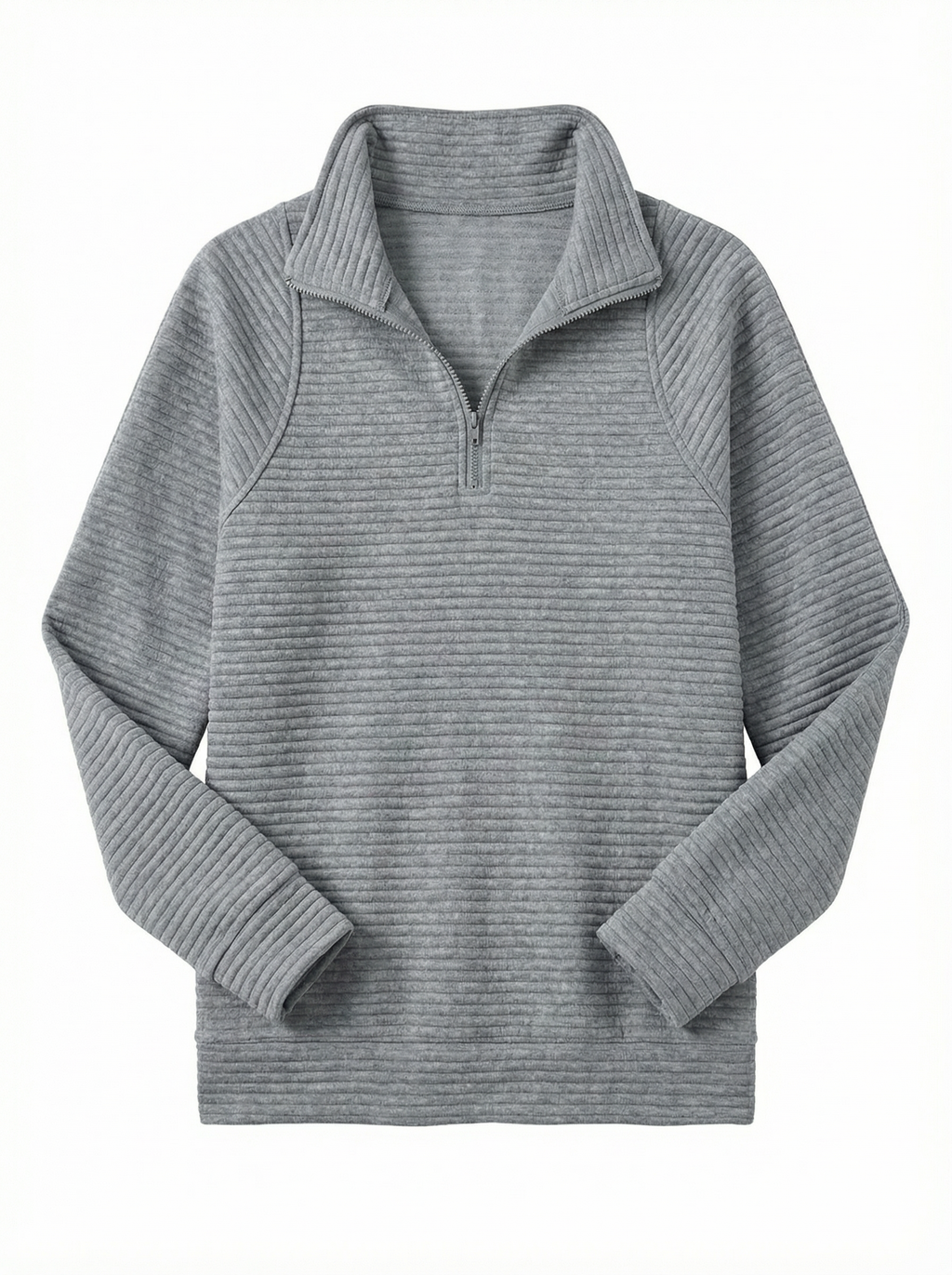 Sweater Women V‑Neck Zip Front Classic Silhouette