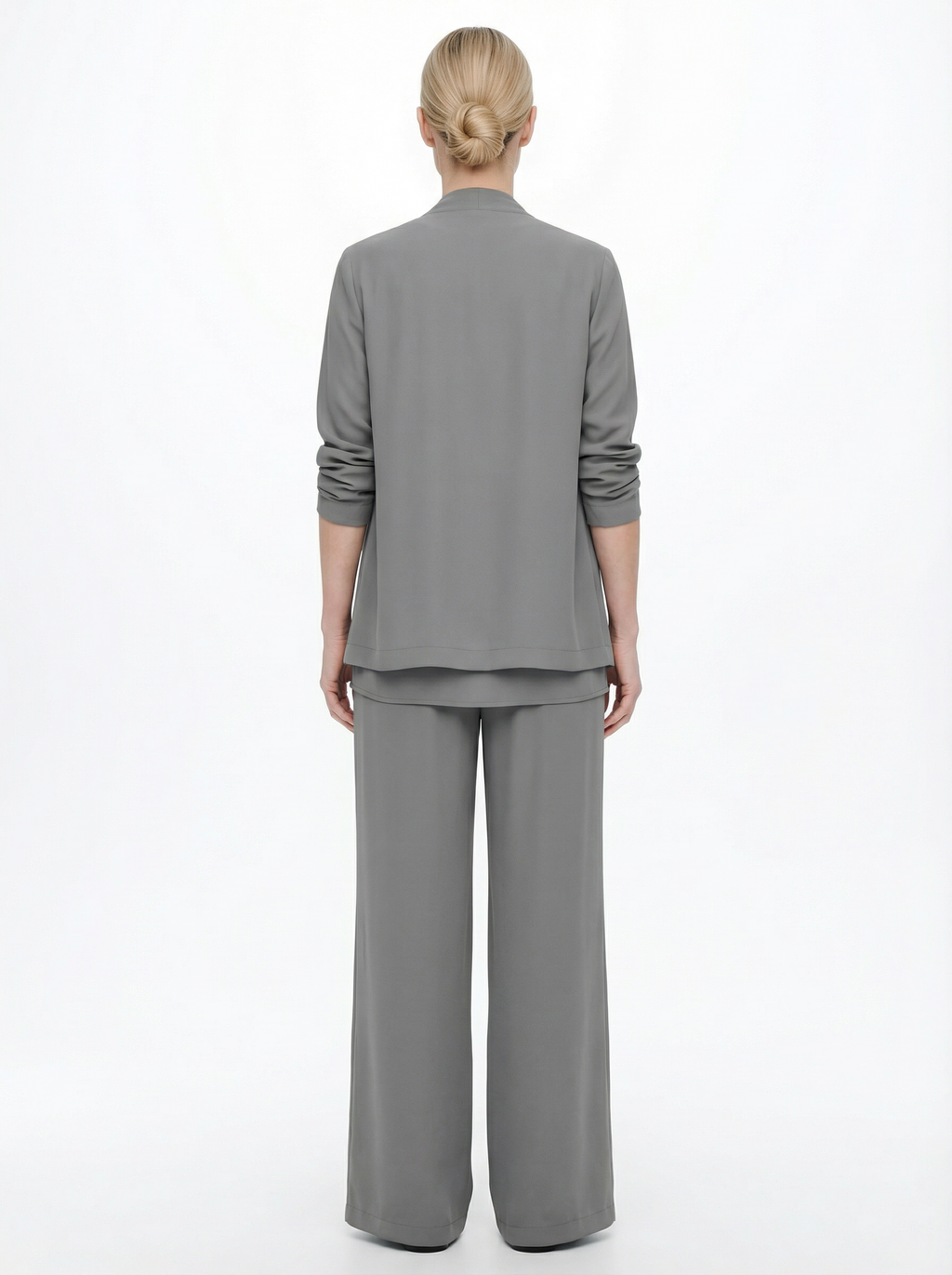 Three‑Piece Pantsuit Women Relaxed Fit Jacket Top & Trousers