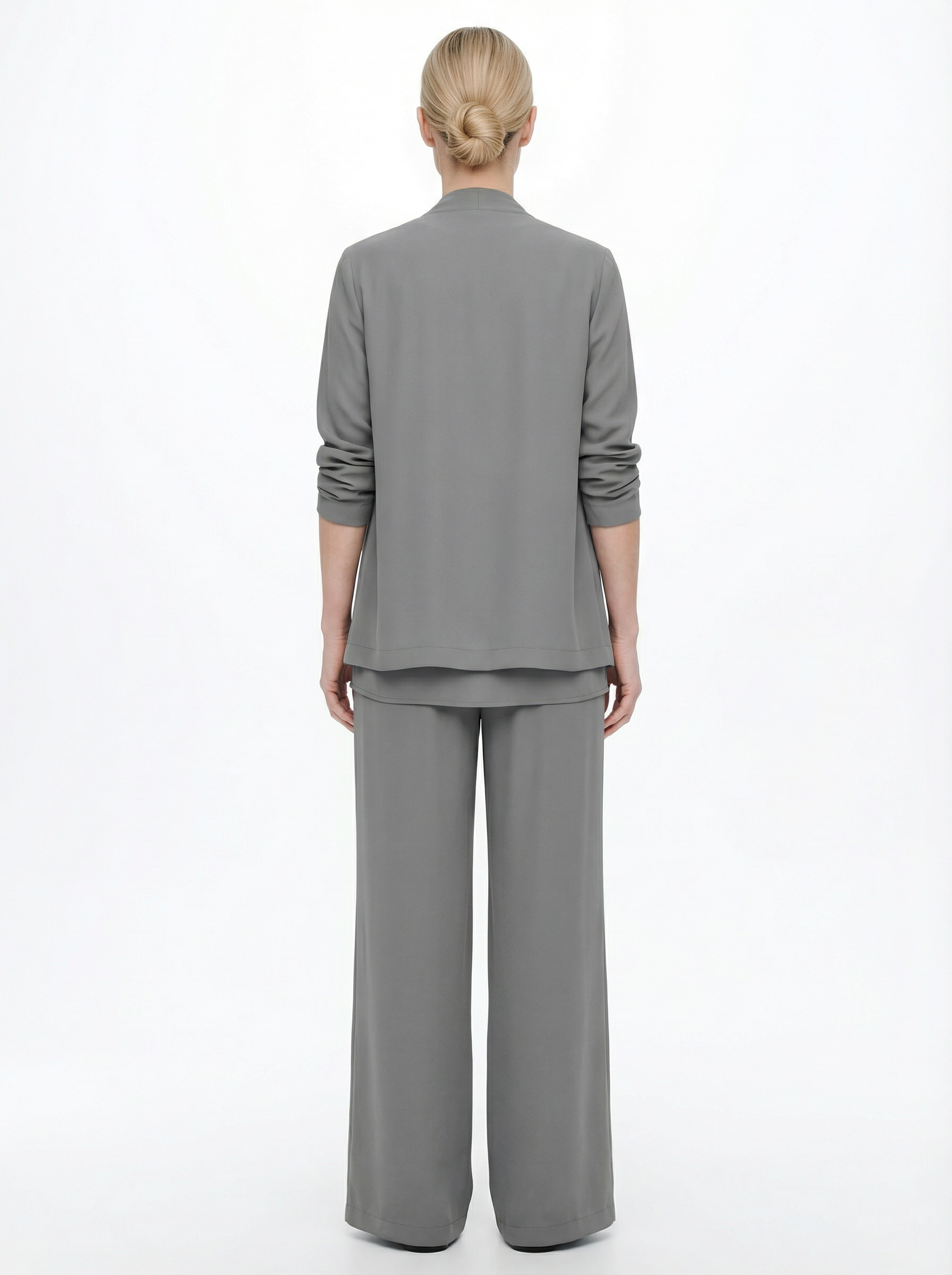 Three‑Piece Pantsuit Women Relaxed Fit Jacket Top & Trousers