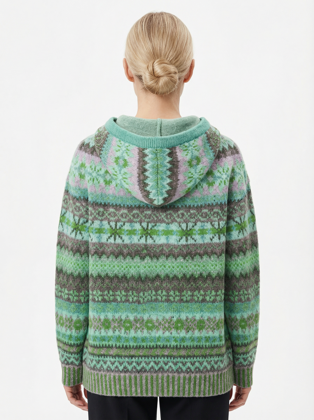 Sweater Women Norwegian Pattern Winter Relaxed Fit