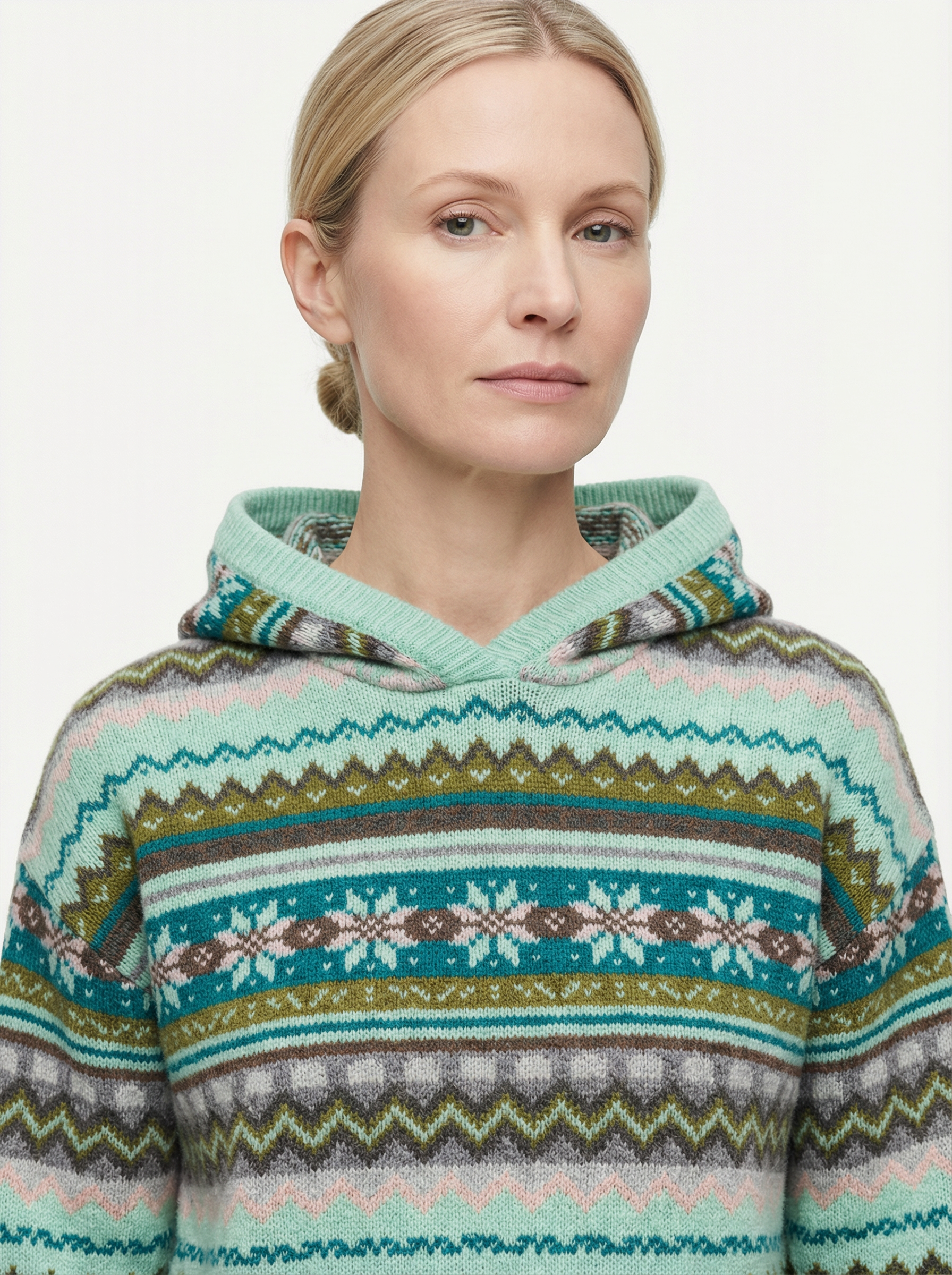 Sweater Women Norwegian Pattern Winter Relaxed Fit